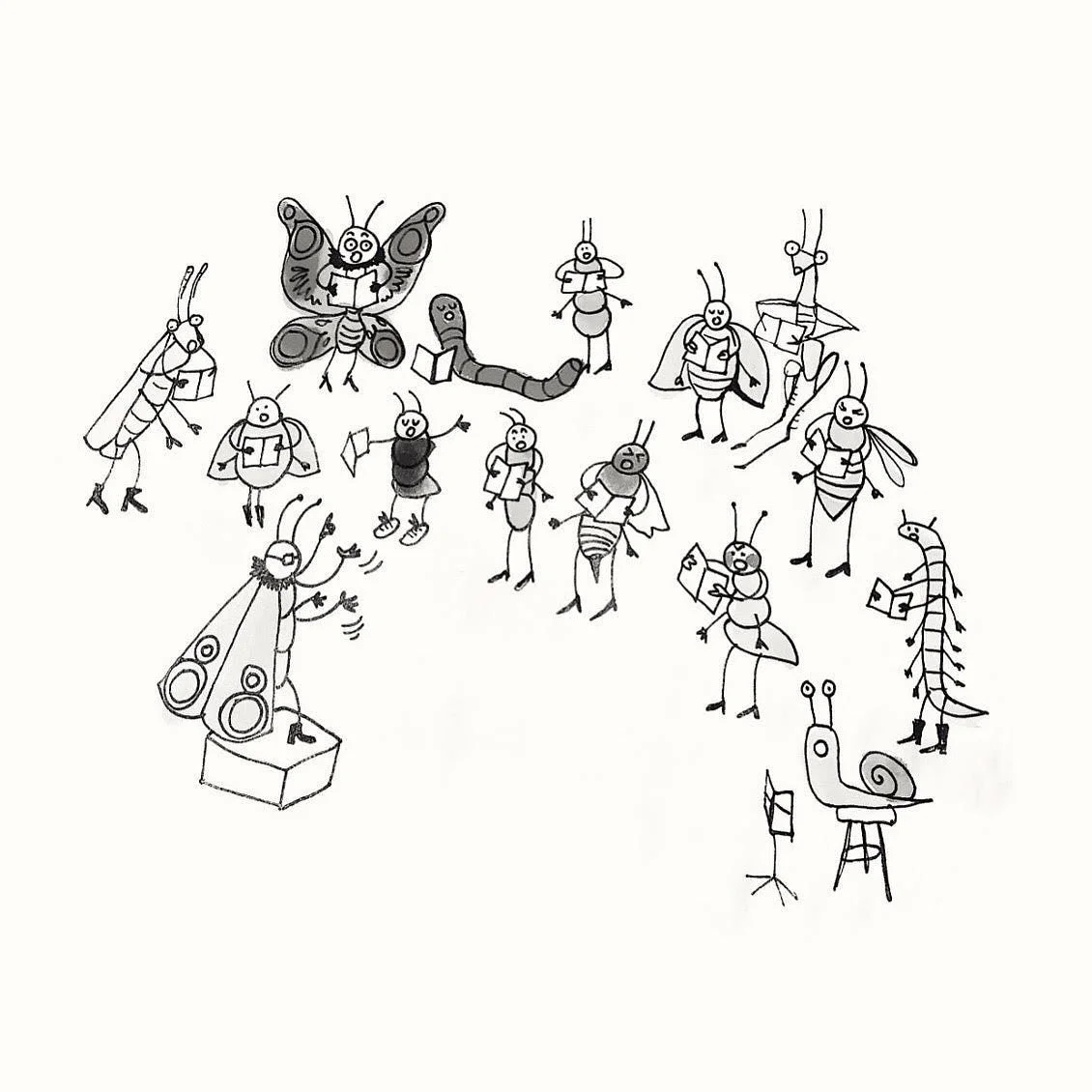 Illustratie voor het smoelenboekje van het @studentenkooramsterdam 💕🦋🐞🪳🪲🐜🦗
#choir #koor #illustratie #insecten