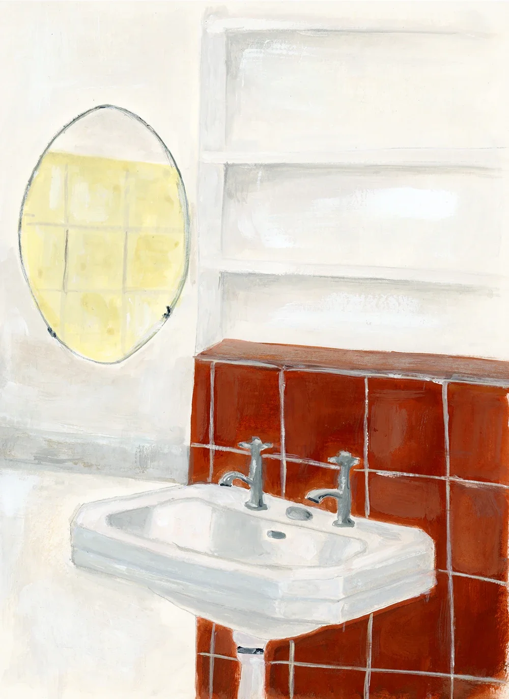 Mirror and sink