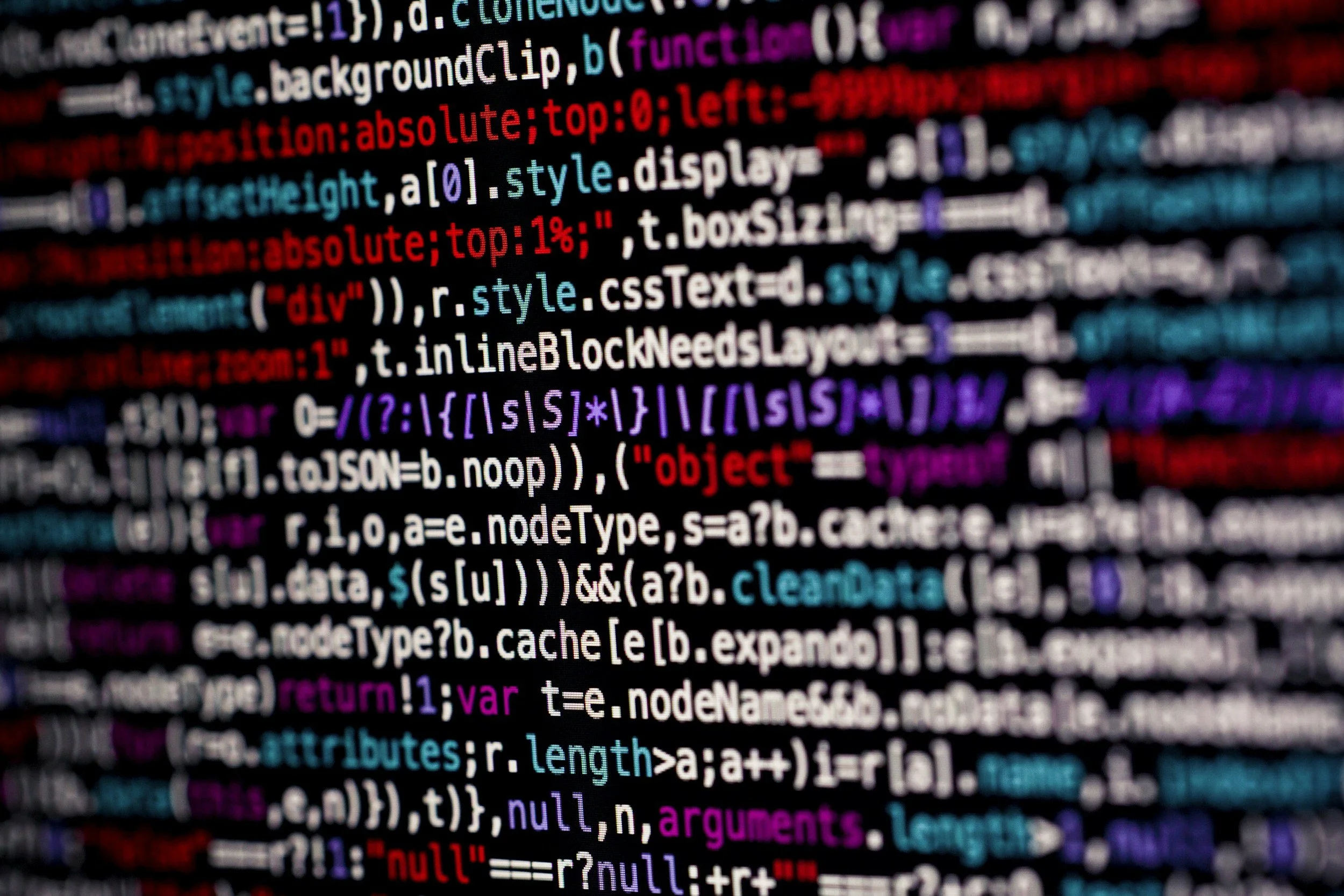 HTML Code on black screen