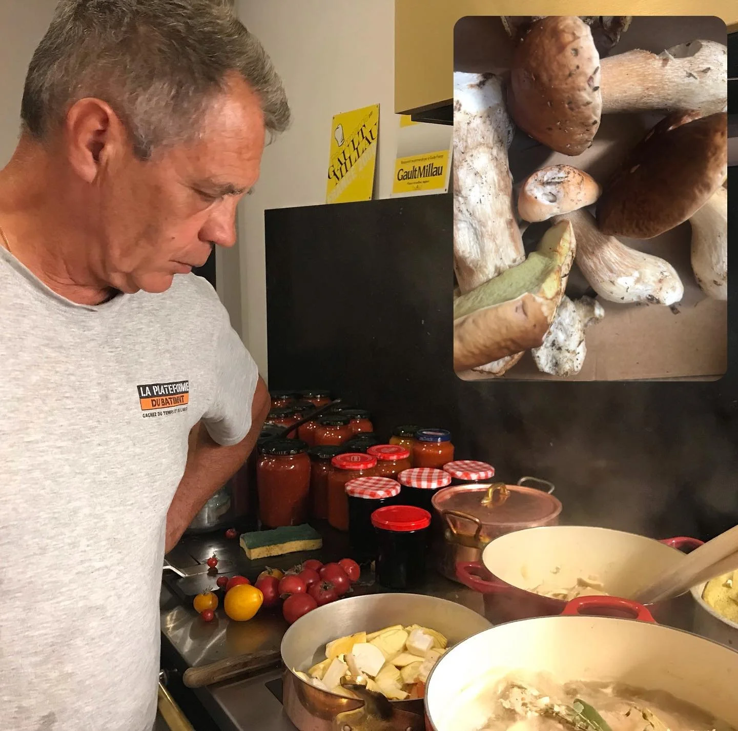 Masterclass in Marnand: collecting and cooking your porcini! 
#porcini of Marnand and #pork 🐷 of Marnand
#cepes #seigneuriedemarnand #familytime