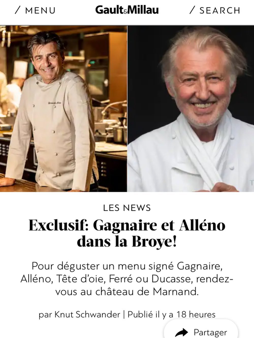 #seigneuriedemarnand is a place to be!
Thank you @gaultmillau_suisse @gaultmillau_schweiz ! See you all in @chateaudemarnand !
@pierregagnaire 
@fabien.ferre 
@amaurybouhours 
@chef_christian_tetedoie 
@christophe.carlier 
@greg.pzl 
@hot.jordan 
@la