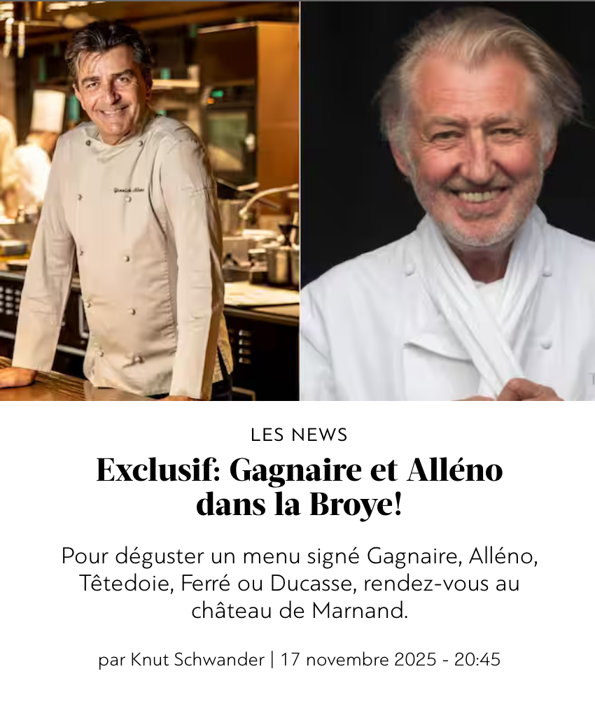 Yannick Alleno, Pierre Gagnaire à Marnand, Suisse