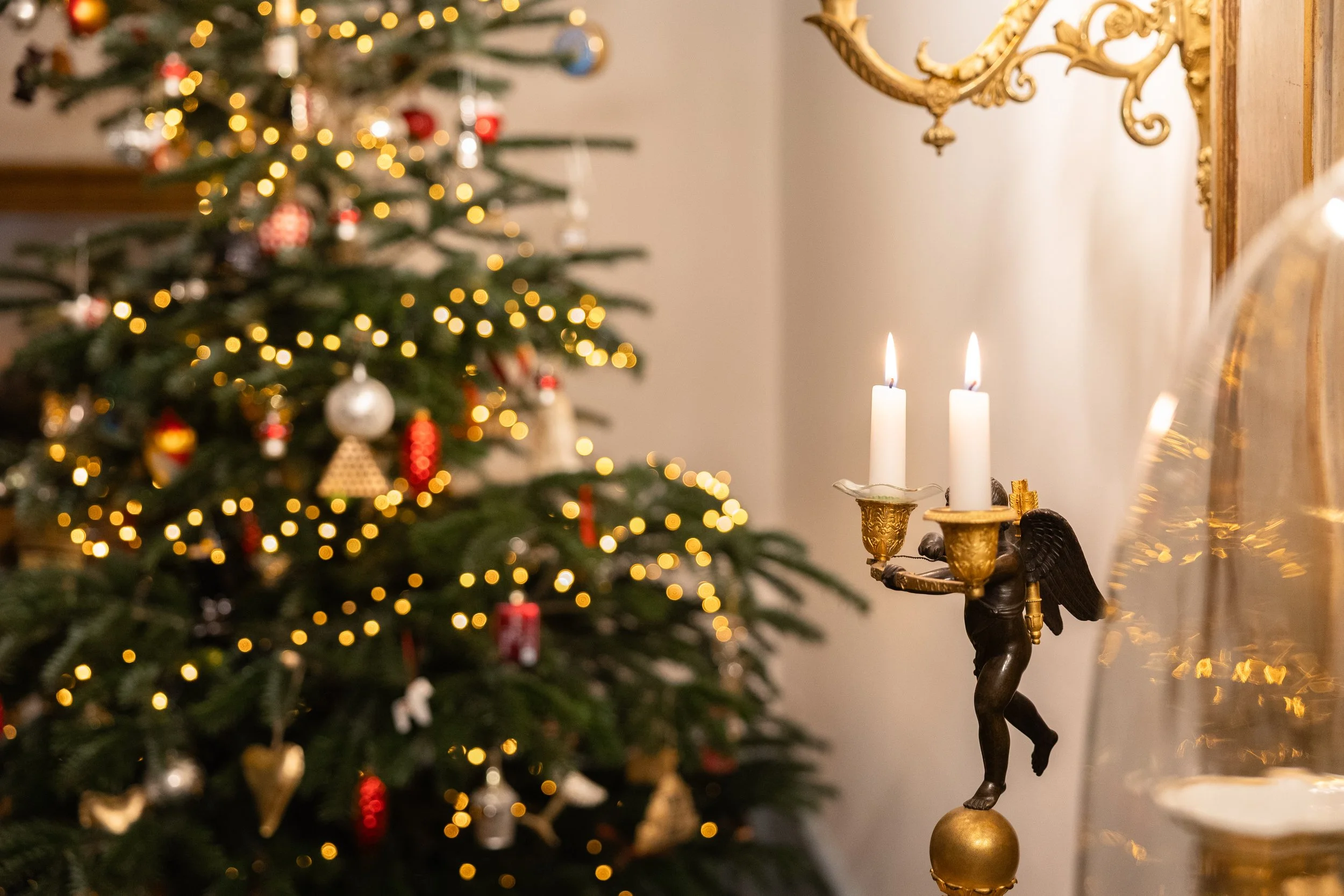 Tannenbaum Kerzen Marnand Schloss