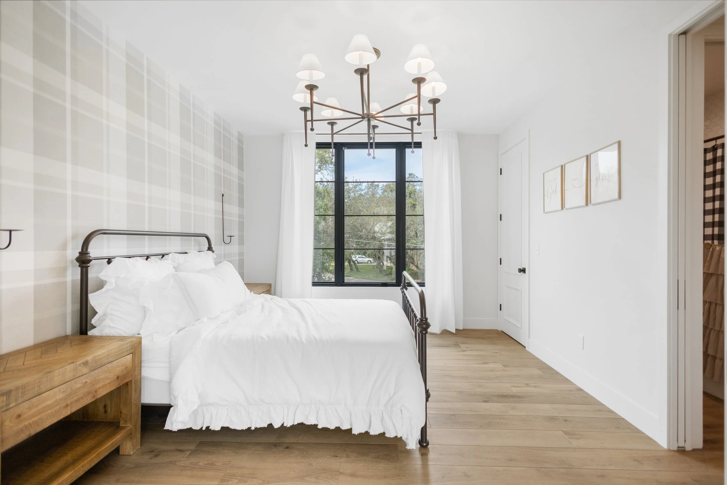 Modern farmhouse guest room