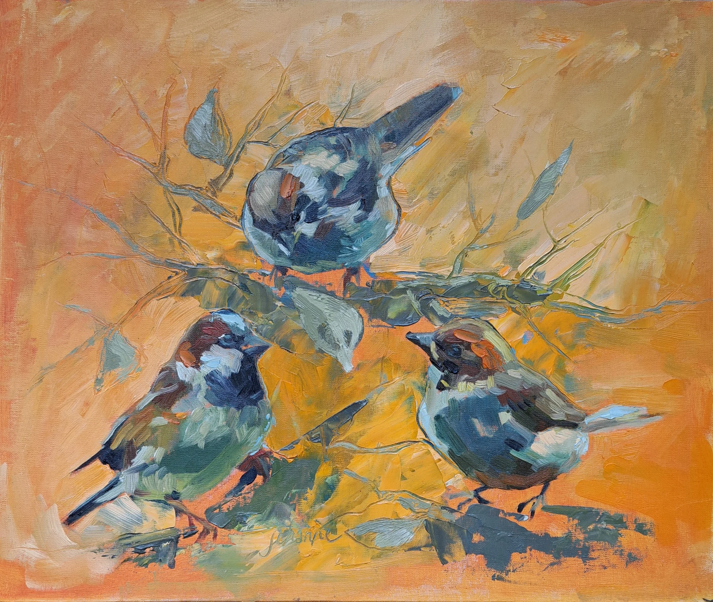 fond coloré oiseaux nature