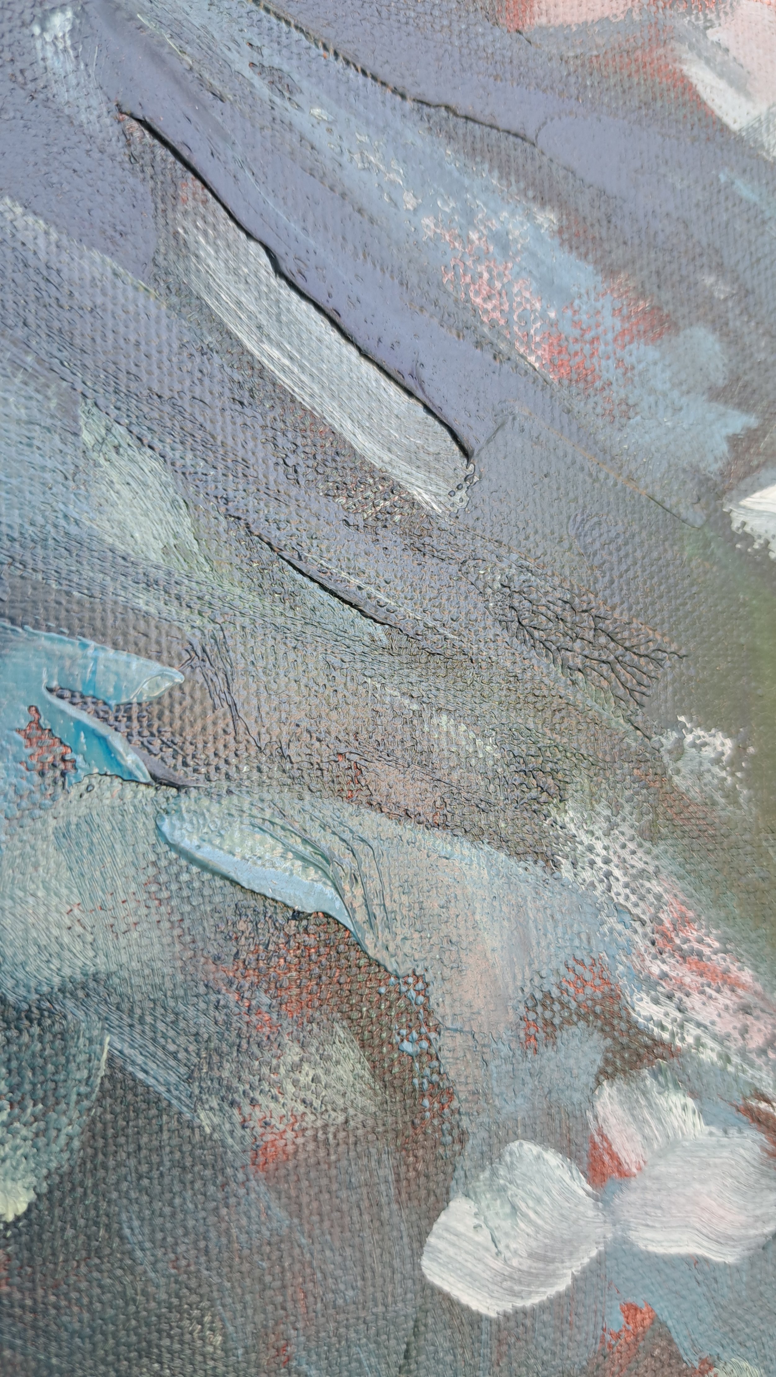 Détail, texture bleue