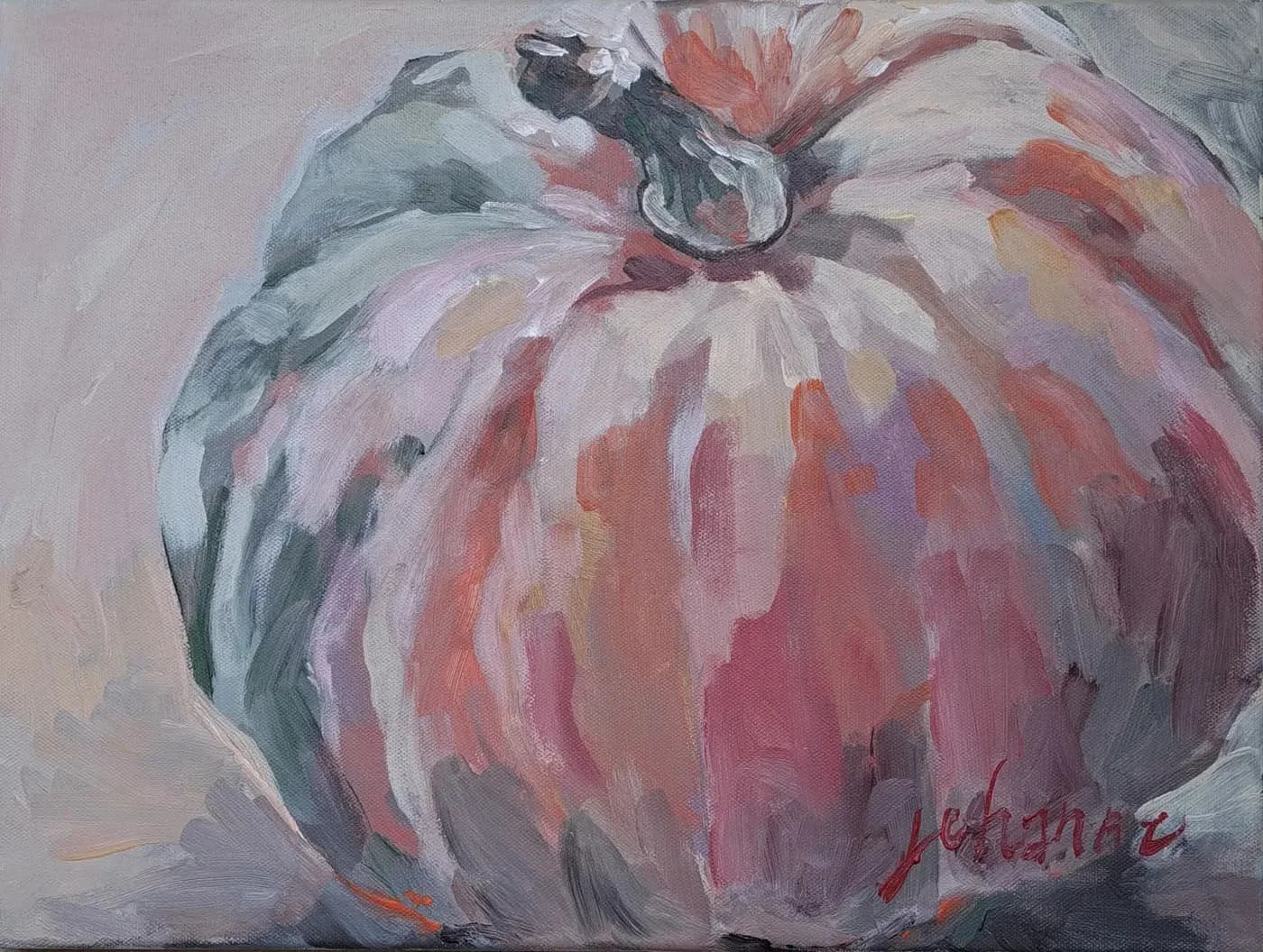 Courge, Acrylique sur toile, 30x40cm, 2024