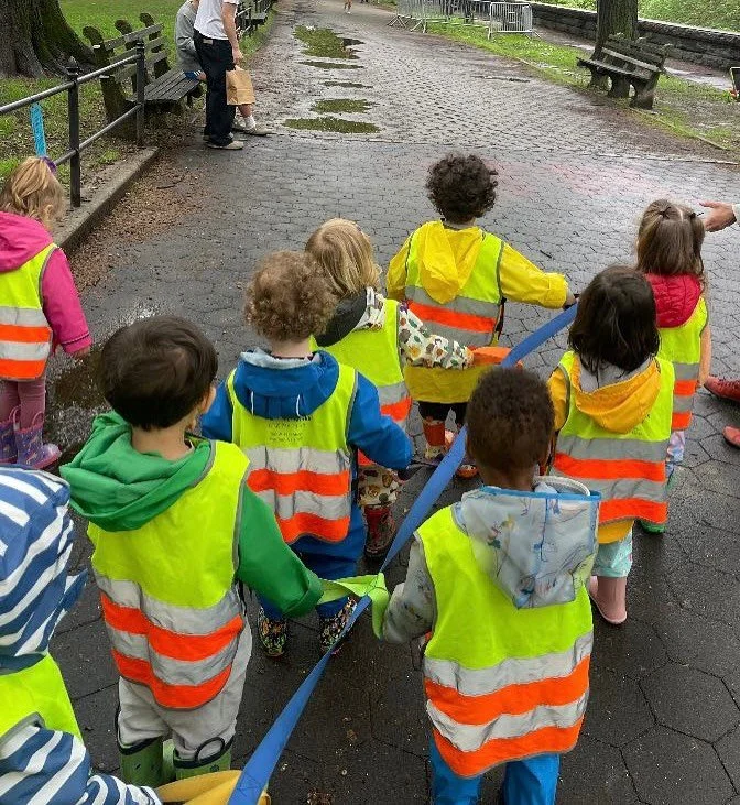 A little rain and mud won&rsquo;t stop us! The toddlers (in all their rain gear!) went searching for puddles to jump in🌧️

#nycpreschool #toddler #outdoorplay