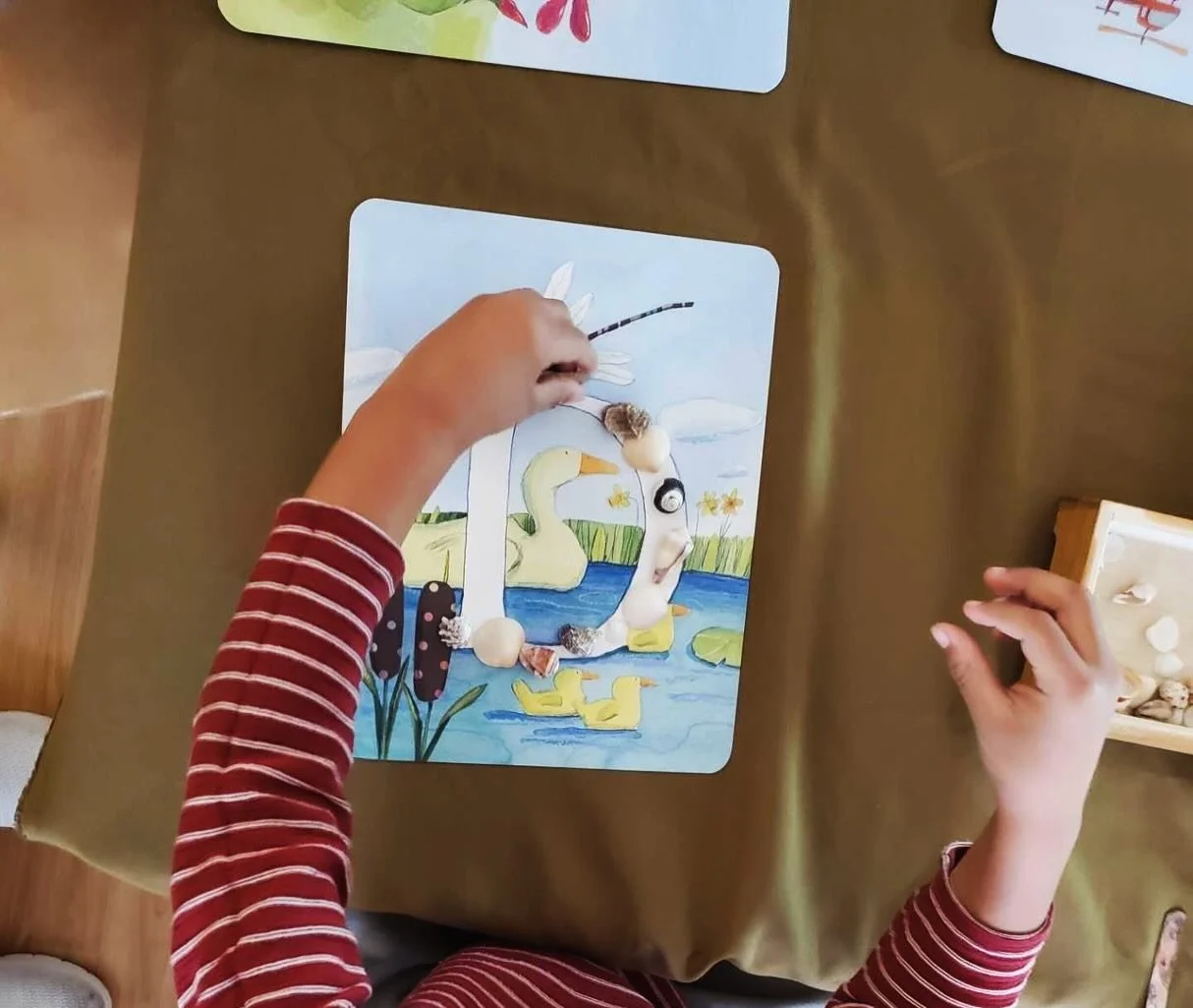 Last month, Pre-K children explored their interest in both letters and natural materials through a loose parts provocation.🌱🪨 

Inspired by the Reggio Emilia philosophy, letter recognition at this age is nurtured through hands-on exploration and me