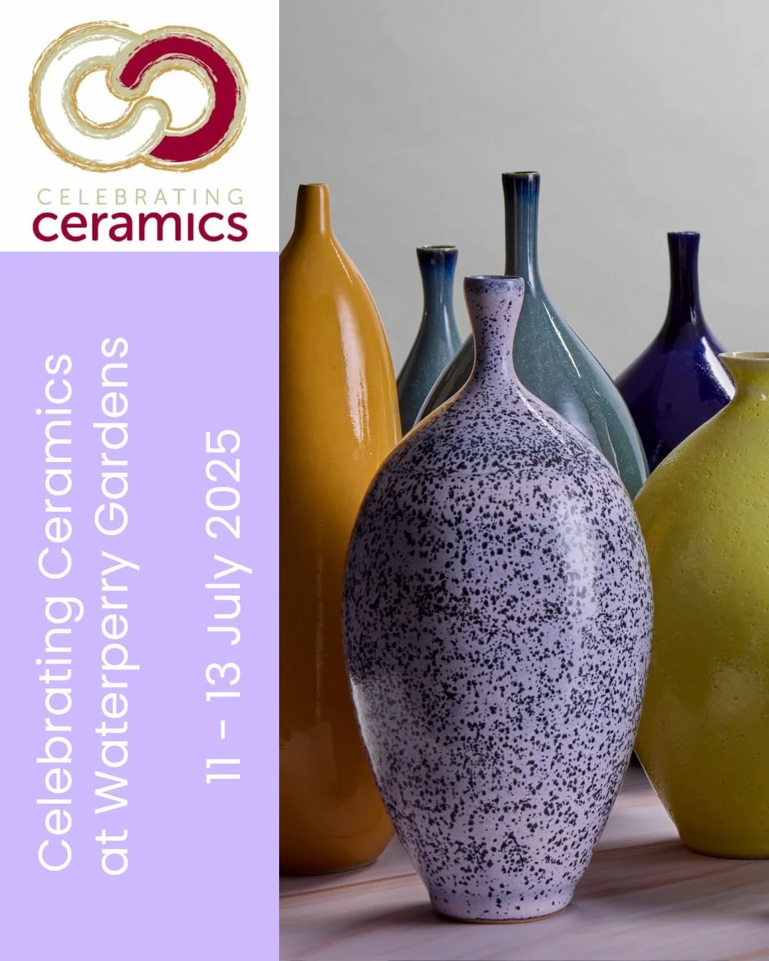 I’m exhibiting at Celebrating Ceramics 11 – 13 July 2025 at Waterperry Gardens!