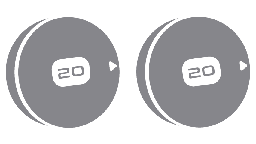 Close-up of a thermostat dial set to 20 degrees Celsius.