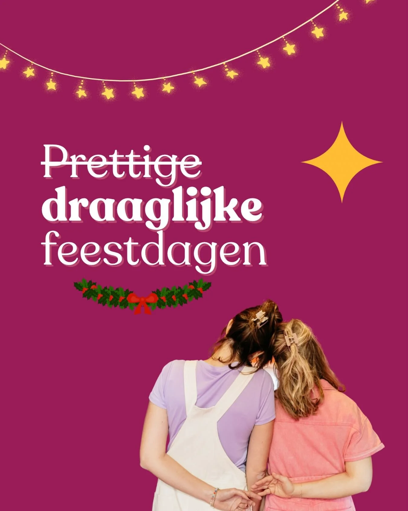 Aan iedereen in onze Kop Op- community:
wij weten dat deze dagen zwaar zijn.

Dat de feestdagen extra lagen hebben, extra verwachtingen, extra pijn.

Daarom wensen wij jullie geen prettige feesten,
maar draaglijke feesten 🎄. 

Dagen waarin je mag ad