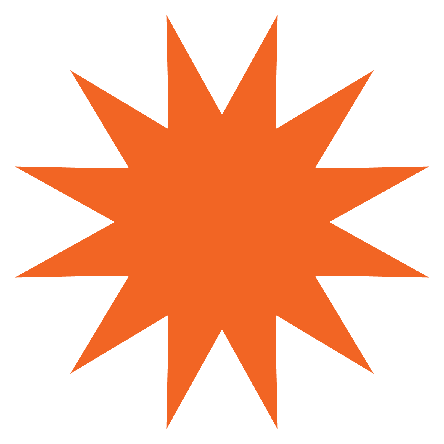 Oranje explosie of stervorm met meerdere punten .