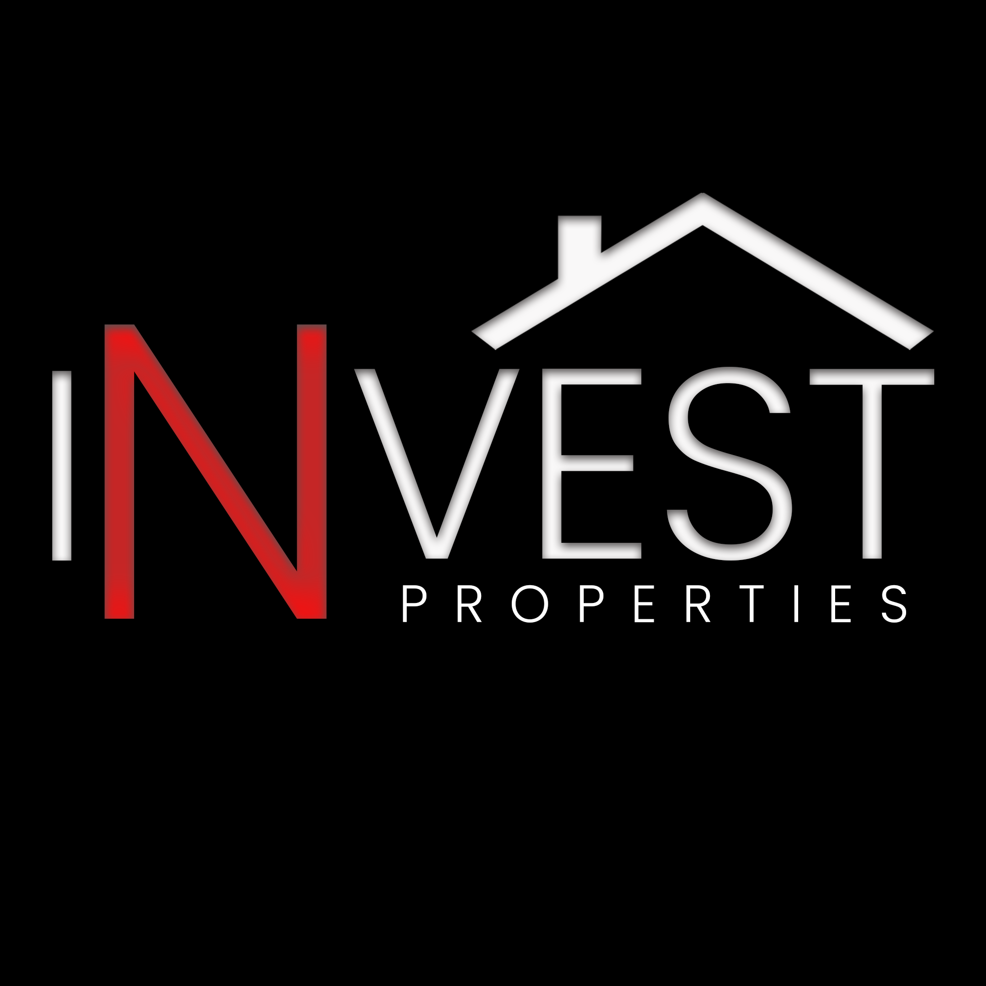 Invest Properties logo with stylized house outline and the words "INVEST PROPERTIES" on a black background.