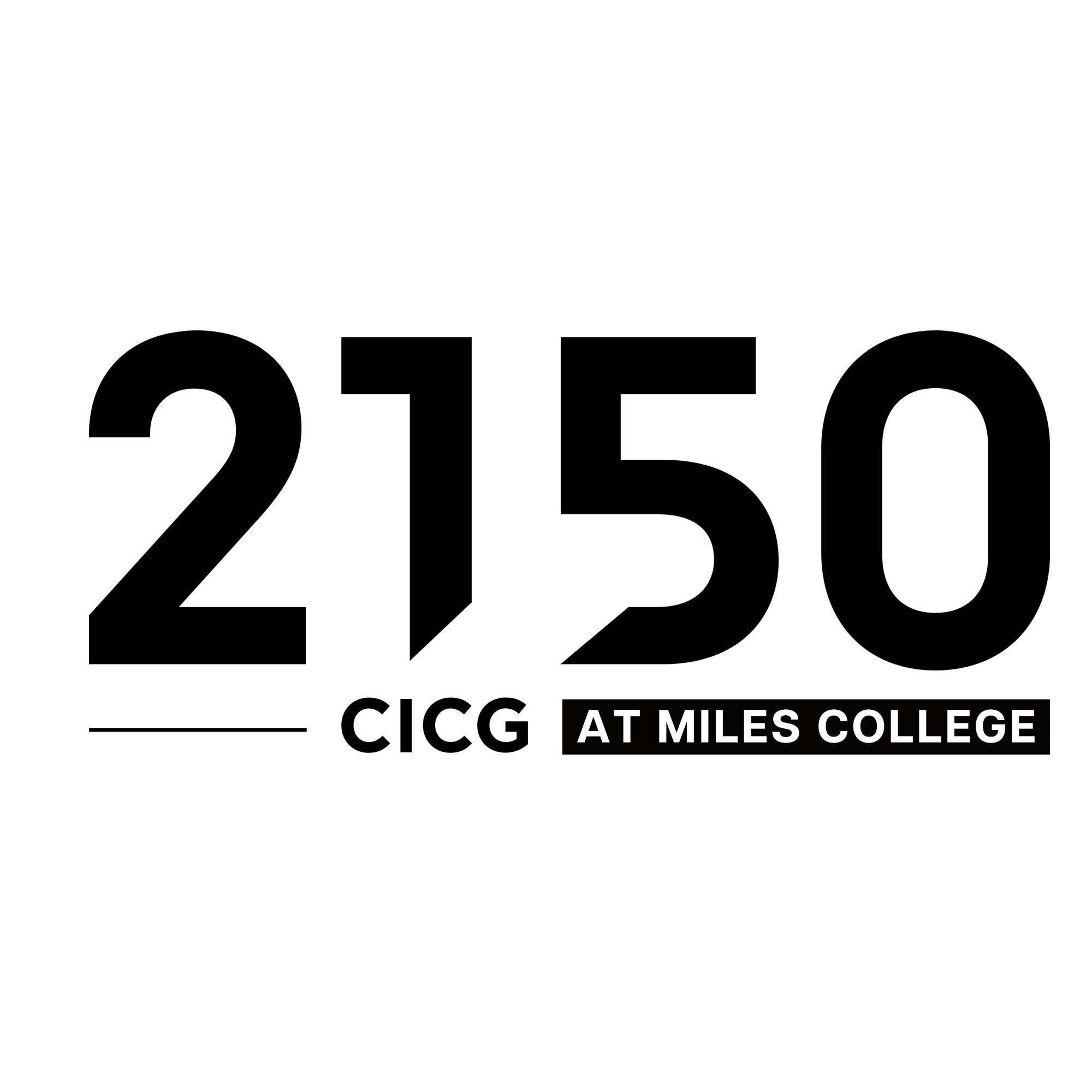 Black poster with white text reading 'ATTN: MILES COLLEGE'
