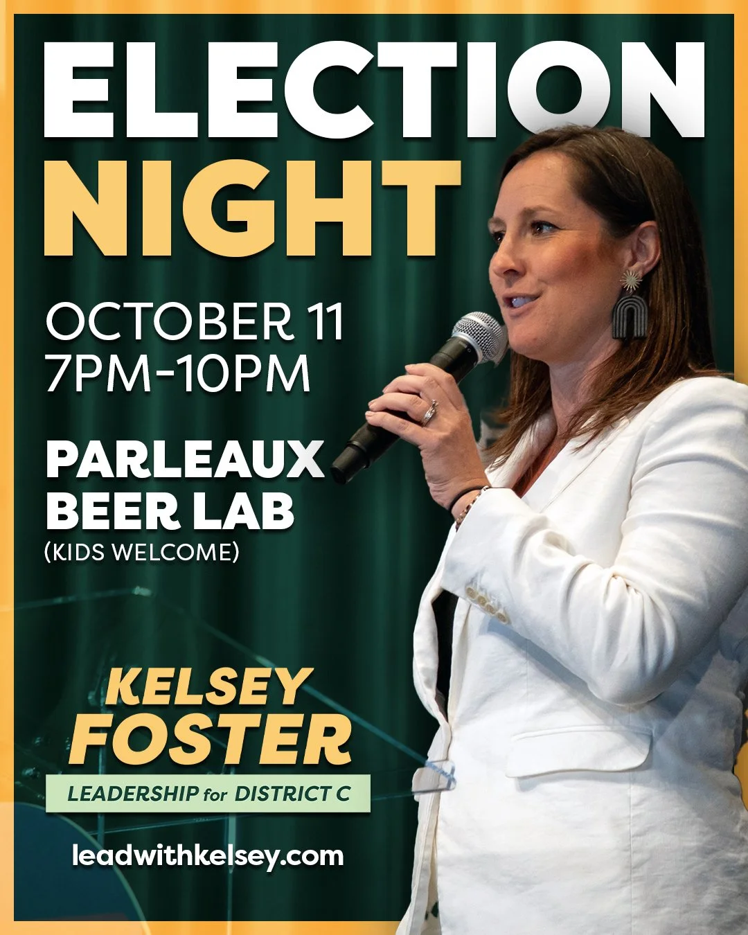 Join #TeamKelsey at @parleauxbeerlab to watch Election Day returns and cheer on Kelsey to victory!

#GeauxVote #DistrictC #NOLAvotes