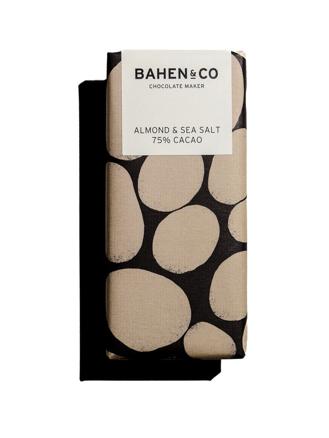 BAHEN & CO ALMOND & SEA SALT 75% CHOCOLATE