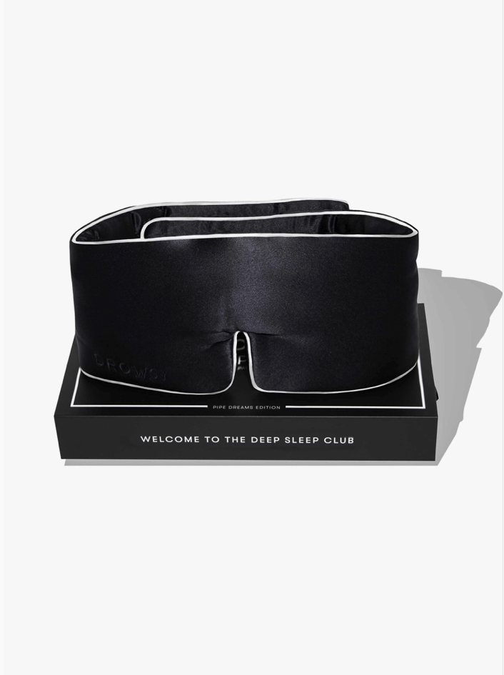 DROWSY SLEEP & CO: Black Jade Pipe Dreams Silk Sleep Mask