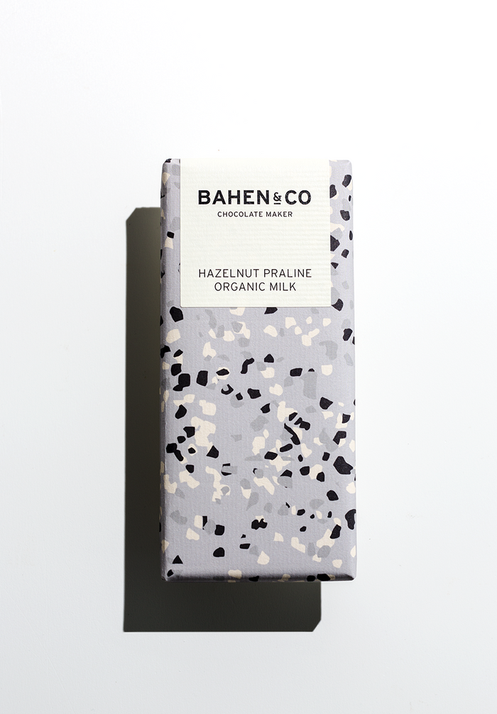 BAHEN & CO HAZELNUT PRALINE ORGANIC MILK CHOCOLATE