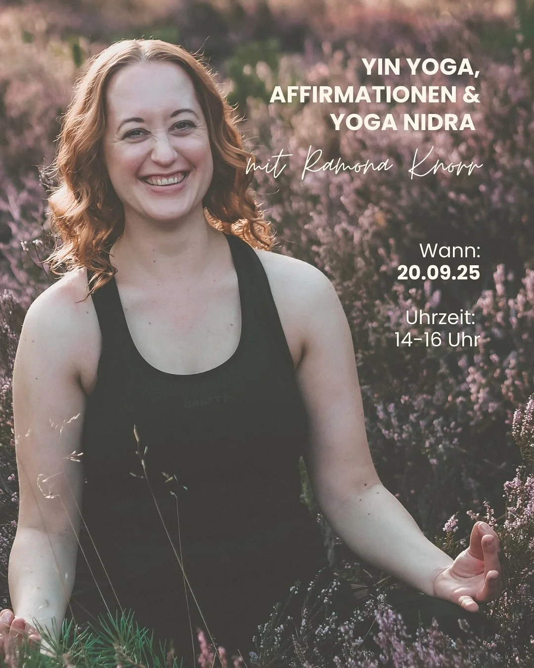 Yin Yoga, Affirmationen &amp; Yoga Nidra
Sanft nach innen sinken, loslassen, entspannen.

✨ Yin Yoga &ndash; lange gehaltene Positionen l&ouml;sen Spannungen
✨ Affirmationen &ndash; unterst&uuml;tzen dich im Loslassen &amp; Neuausrichten
✨ Yoga Nidra