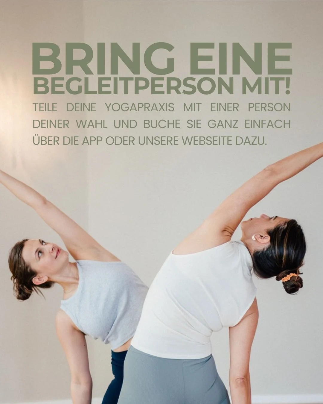 Gemeinsam praktizieren macht mehr Spa&szlig;! 🧘&zwj;♀️🧘&zwj;♂️

Wusstest du, dass du &uuml;ber unsere App oder direkt auf der Webseite ganz einfach eine:n Freund:in zu deiner Session anmelden kannst?

So geht&rsquo;s: - Stunde im Kalender ausw&auml