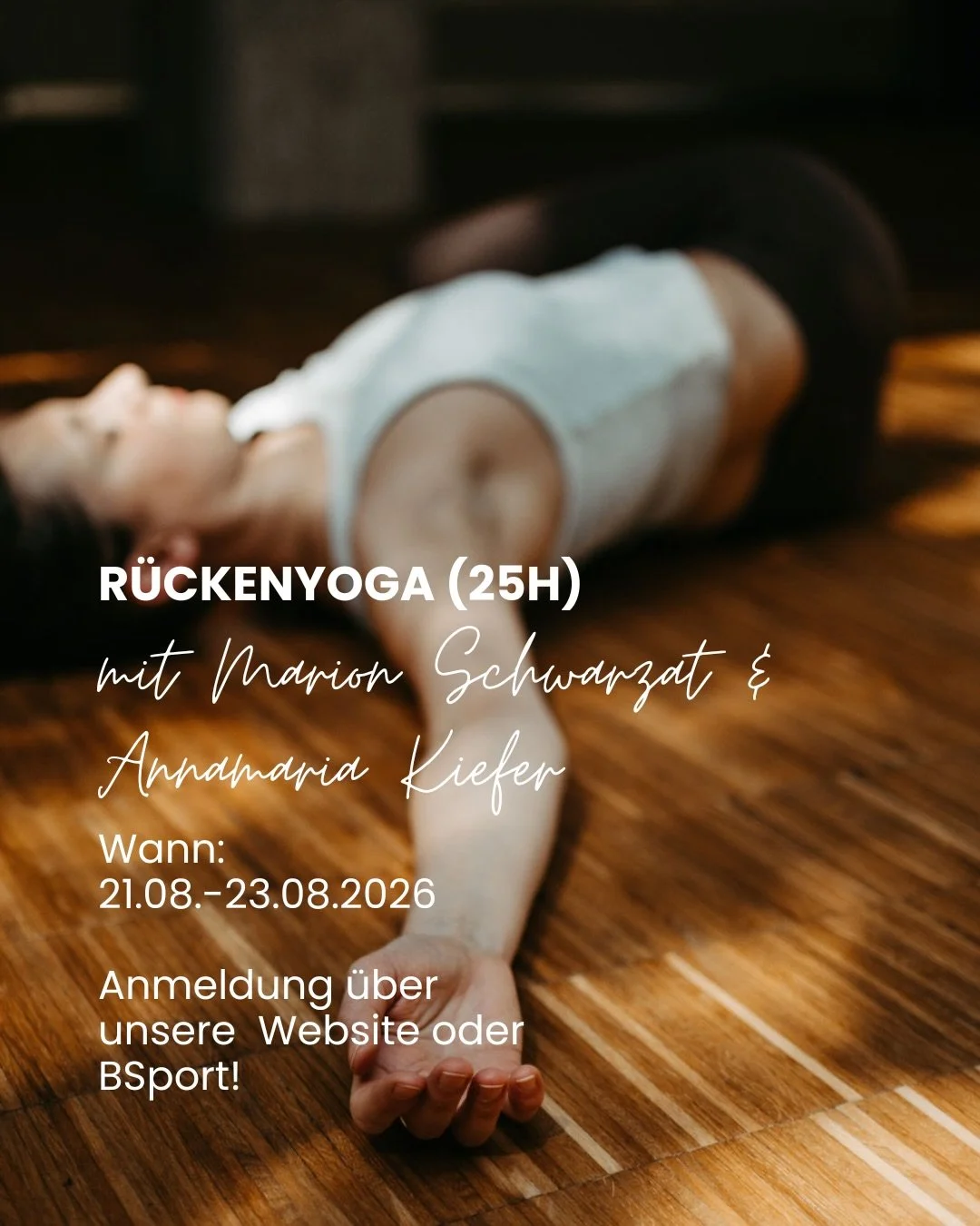 R&uuml;ckenyoga (25h) mit @marionschwarzatyoga &amp; @yogannamaria 

21.08.-23.08.

Locker und aktiv - der beste Weg zu
R&uuml;ckengesundheit

Ein starker R&uuml;cken beginnt im Kopf - und mit bewusster Bewegung. 

In dieser 25-st&uuml;ndigen Weiterb