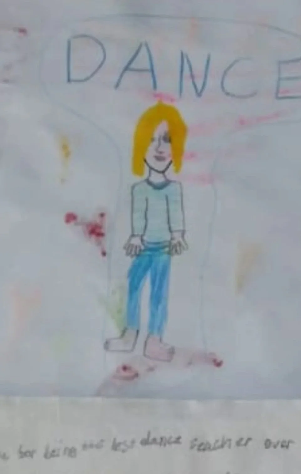 Thank you card from dance student