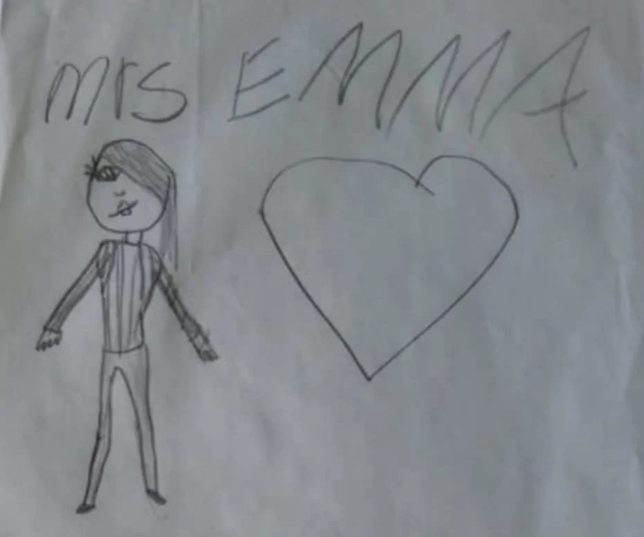 Thank you card from dance student