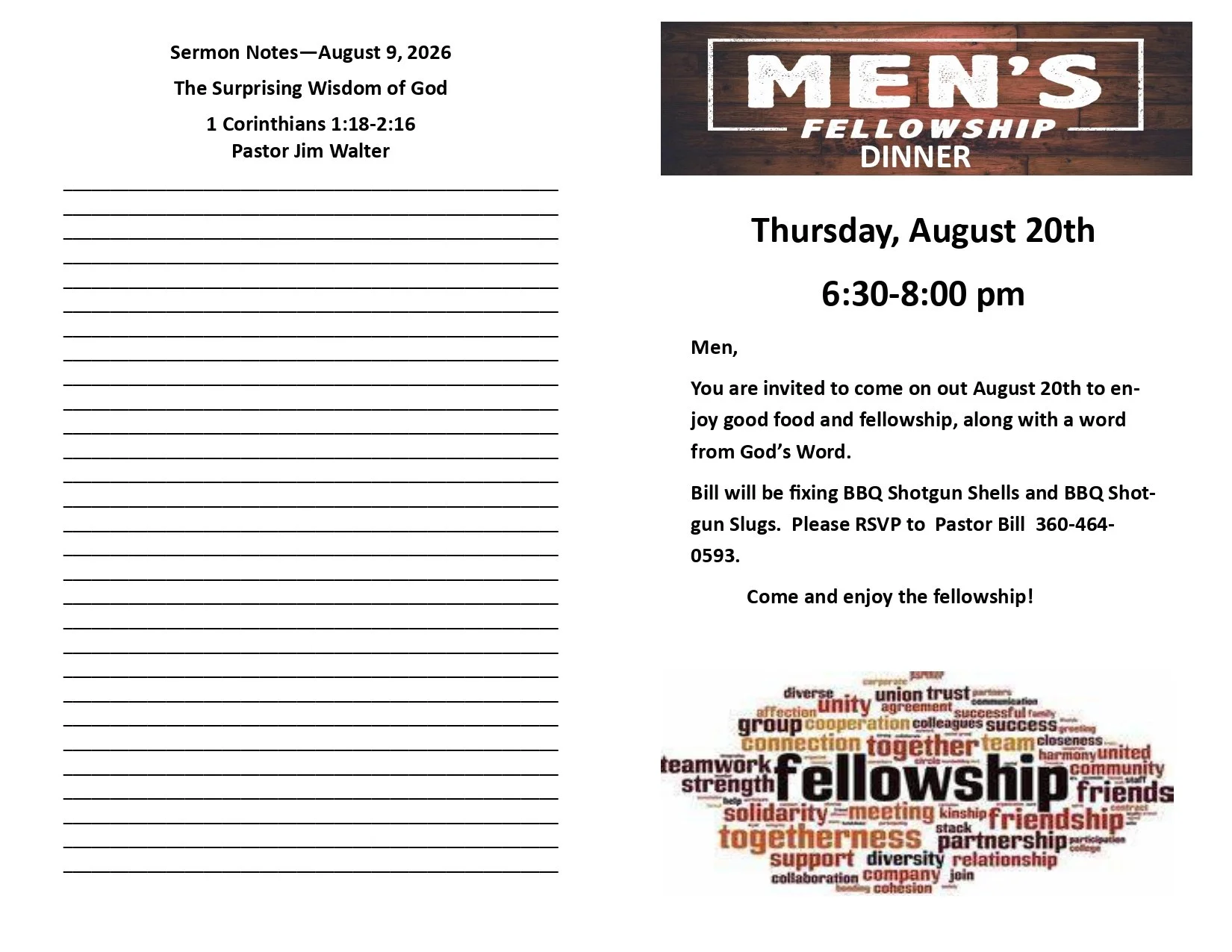 Men's Fellowship Dinner