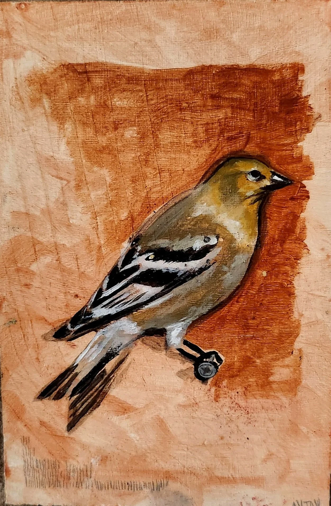 Goldfinch
8"x5"
Acrylic on Wooden Panel