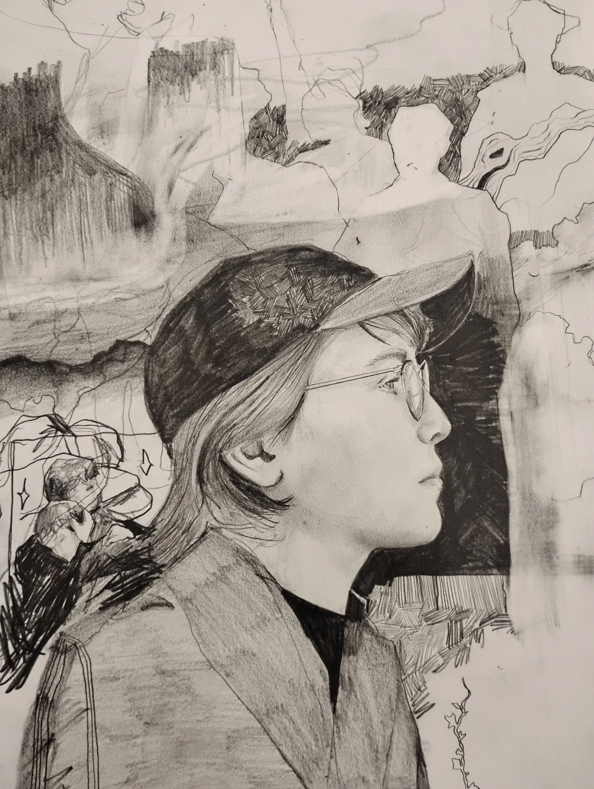 Self Portrait
11"x7"
Graphite on Paper
