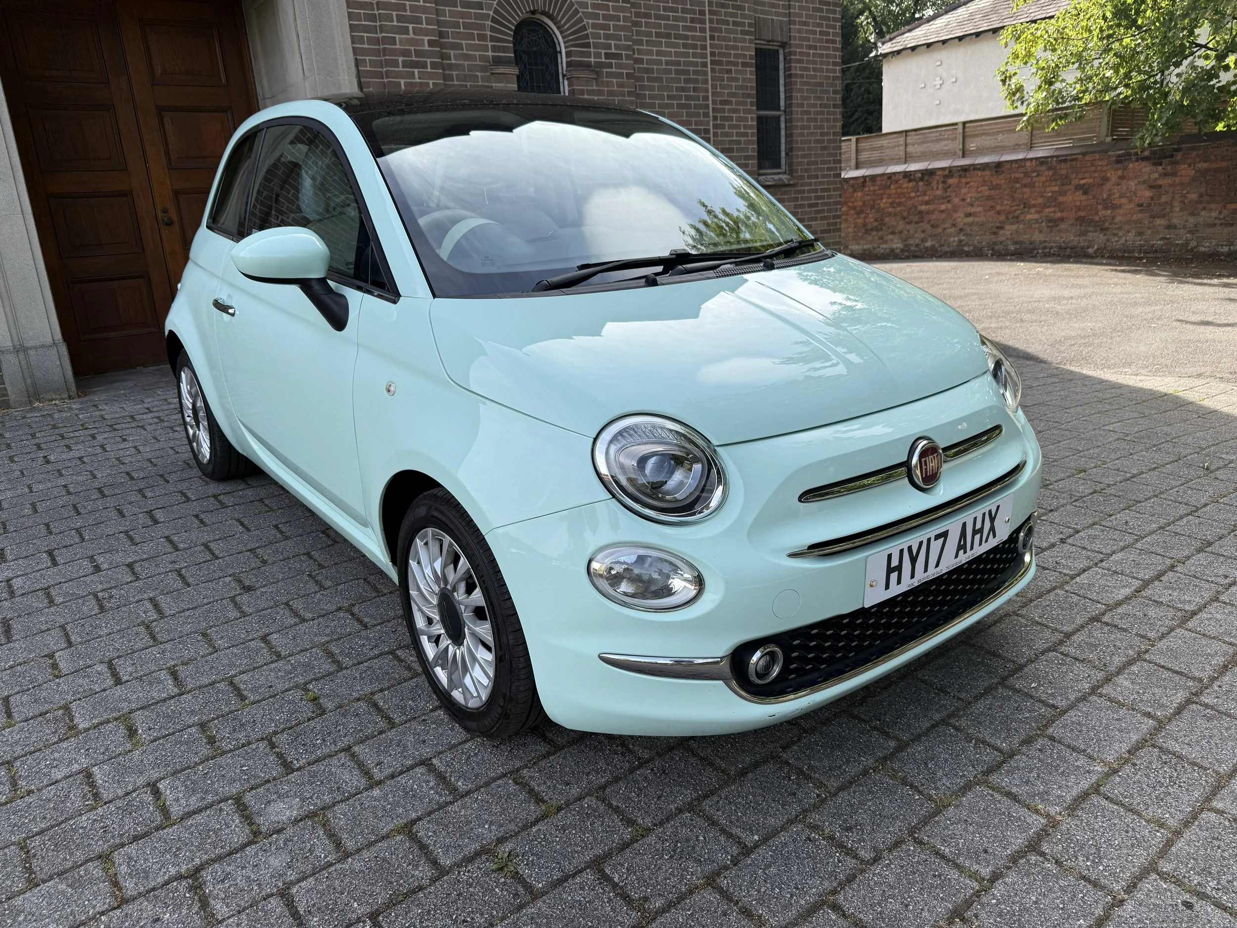 2017 Fiat 500 Lounge. Mint/Lattementa green. £5995