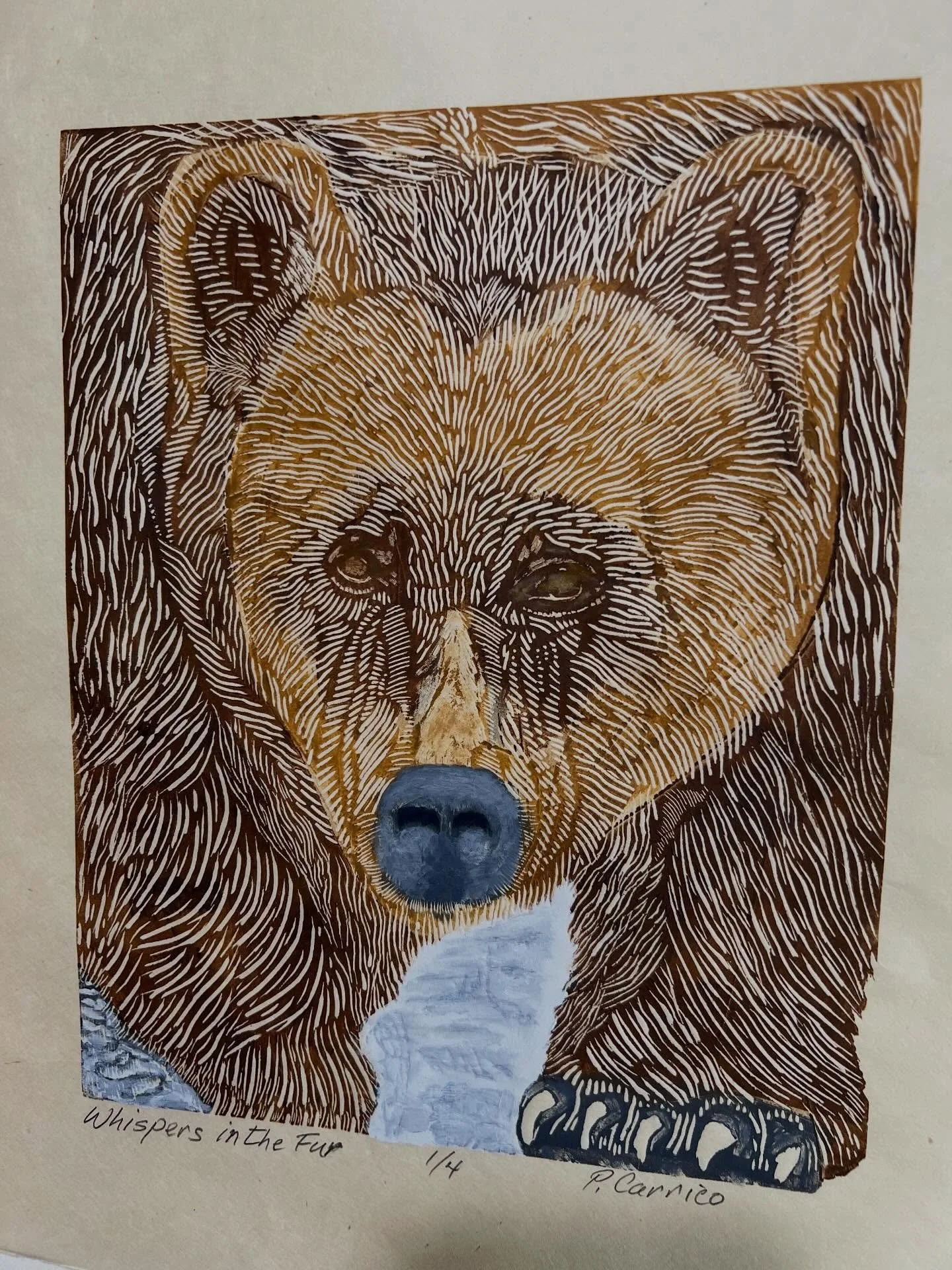 Celebrating exciting news for artist Phil Carrico! 🎉

His striking, &ldquo;Whispers in the Fur,&rdquo; has been accepted into the prestigious Edmonds Arts Festival, taking place Father&rsquo;s Day weekend.

With its mesmerizing carved lines, rich ea