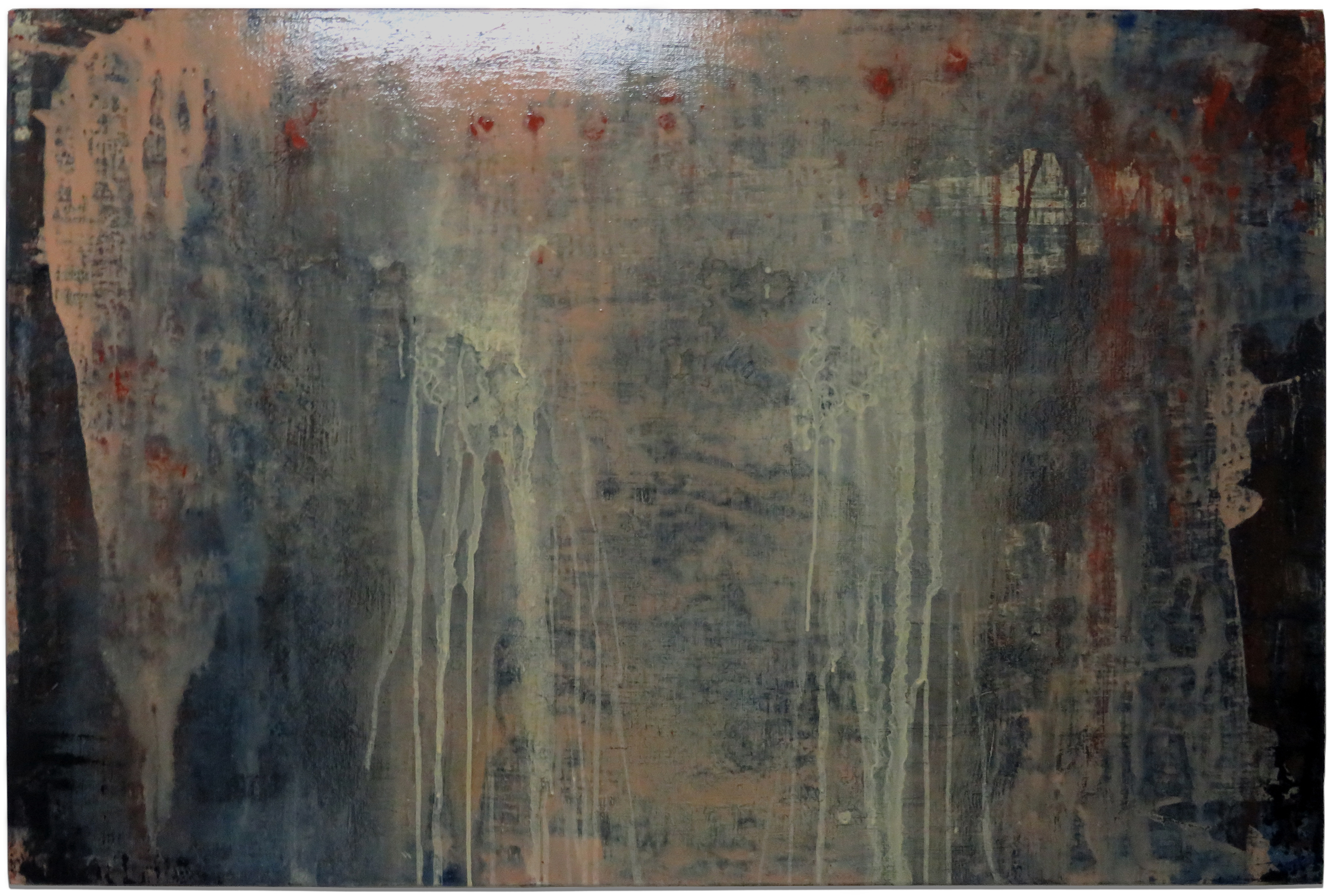 Afterglow 7-2019, mixed media and resin on canvas, 80cm x 120cm, 2019.