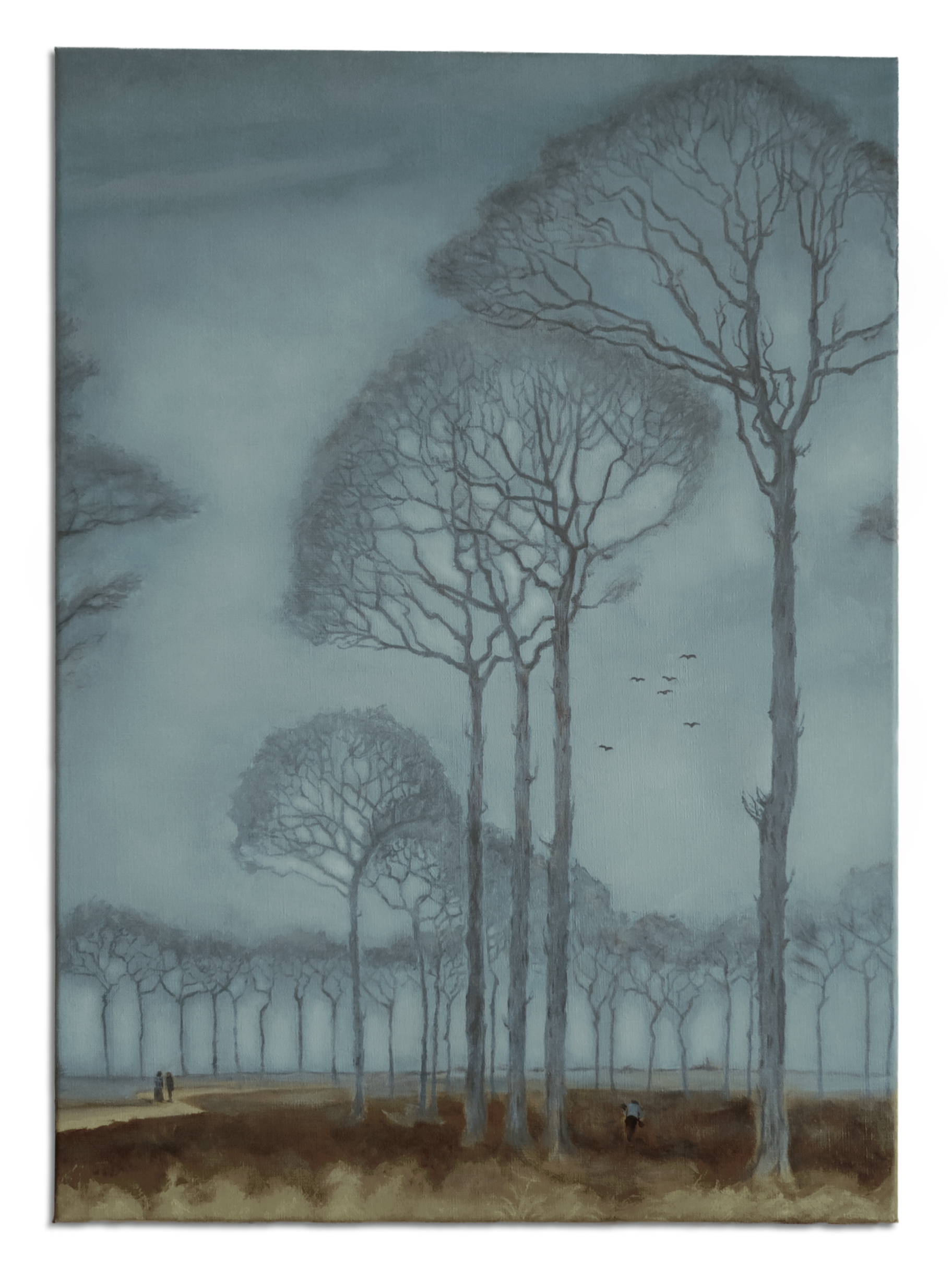 Row of Trees. After Jan Mankes, 1915, oil on canvas, cm 70 x 50, 2026. — €750