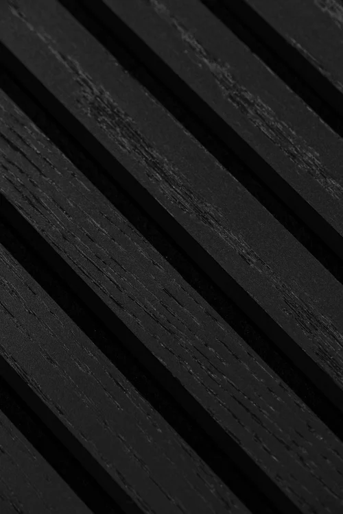 Black Oak Akutech acoustic wood panel finish