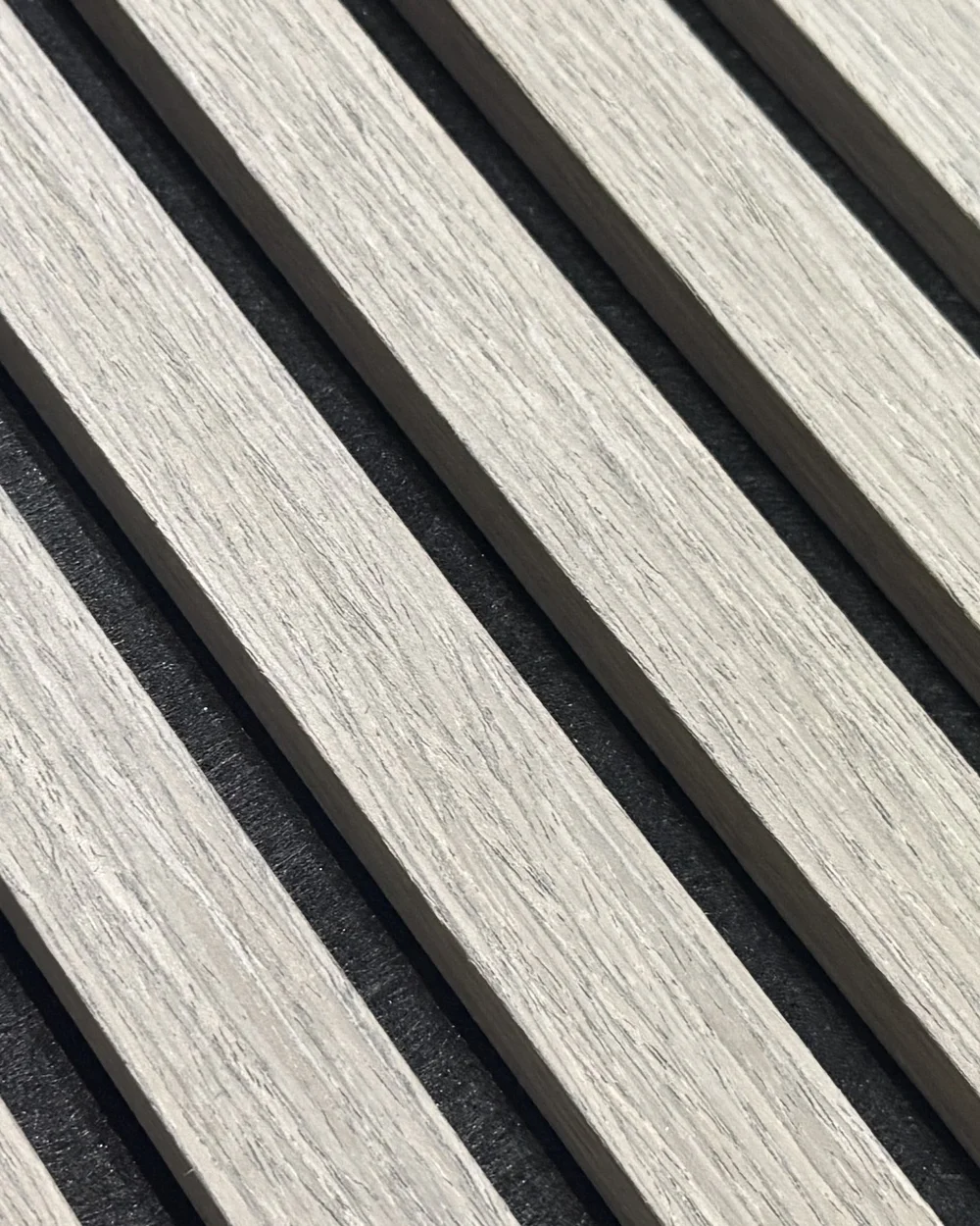 Ash Gray Akutech acoustic wood panel finish