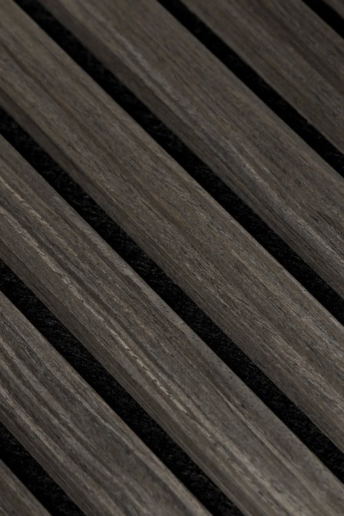 Smoked Oak Akutech acoustic wood panel finish