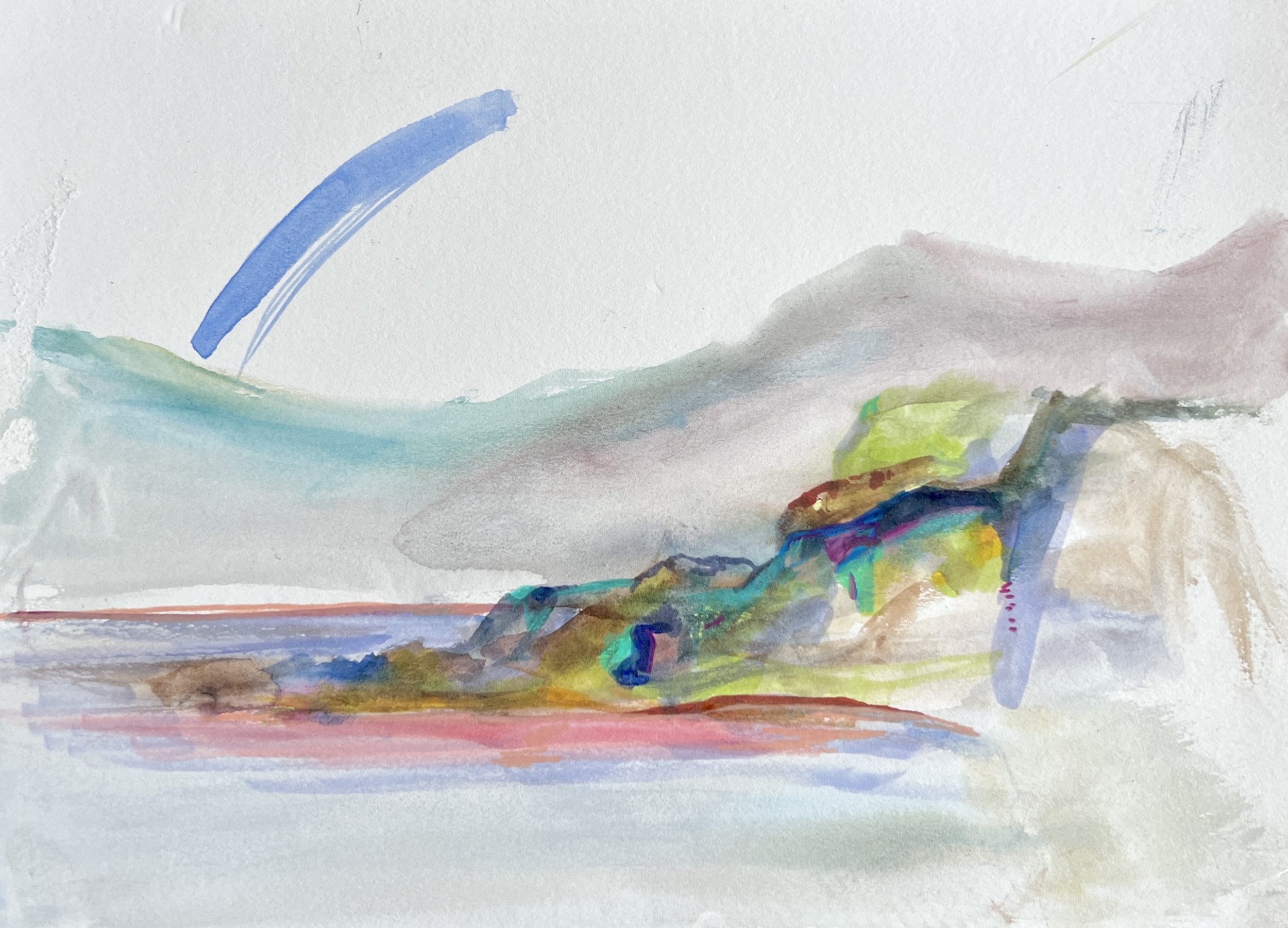 Hrísey's Surrounding Mountains