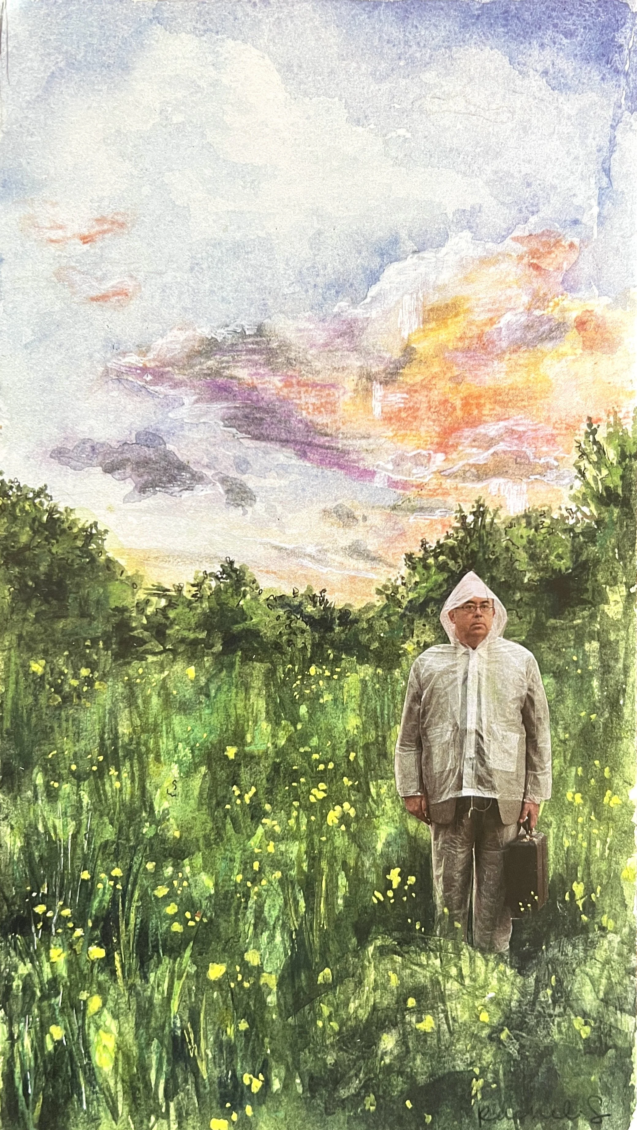 Poncho Man Collage Print