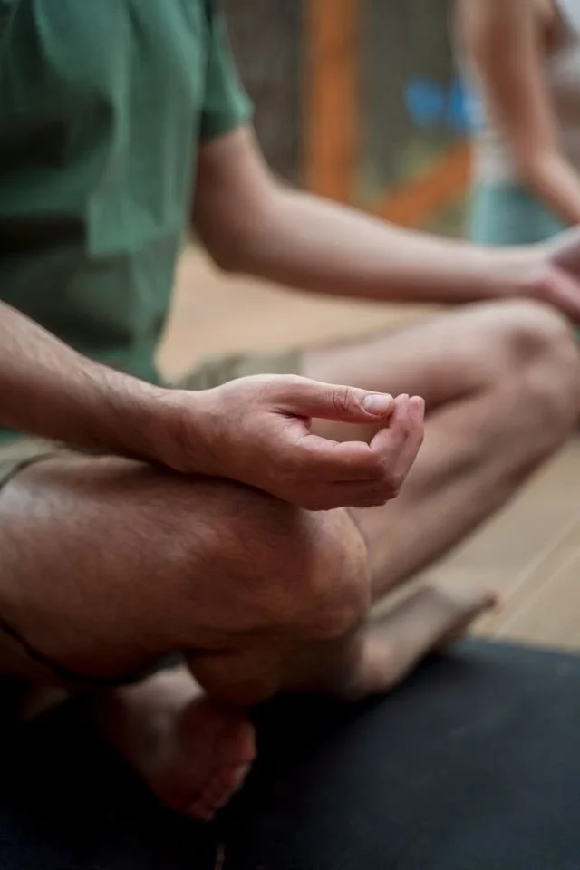 Man practicing mindfulness