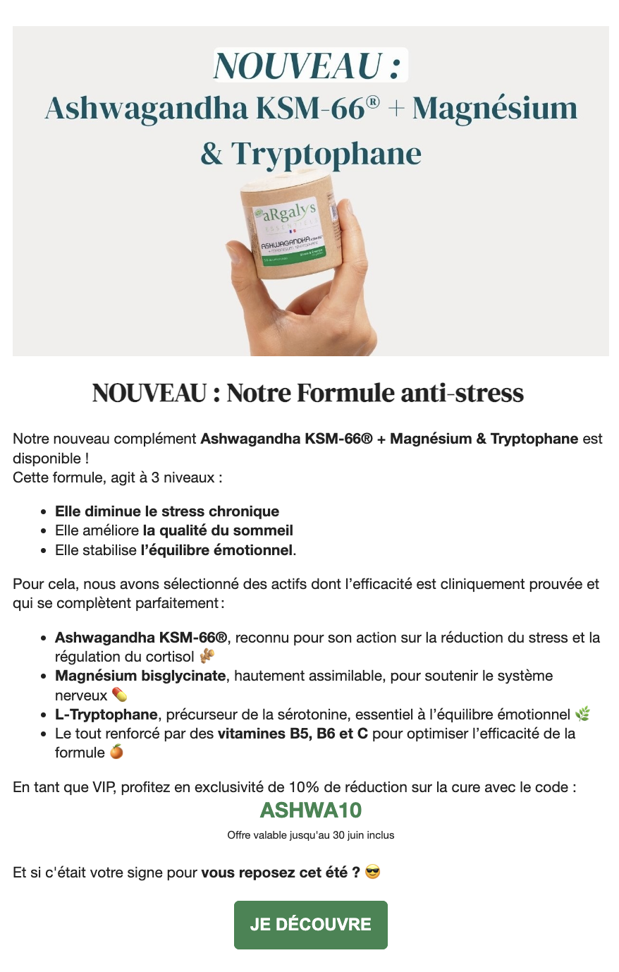 NL sortie produit