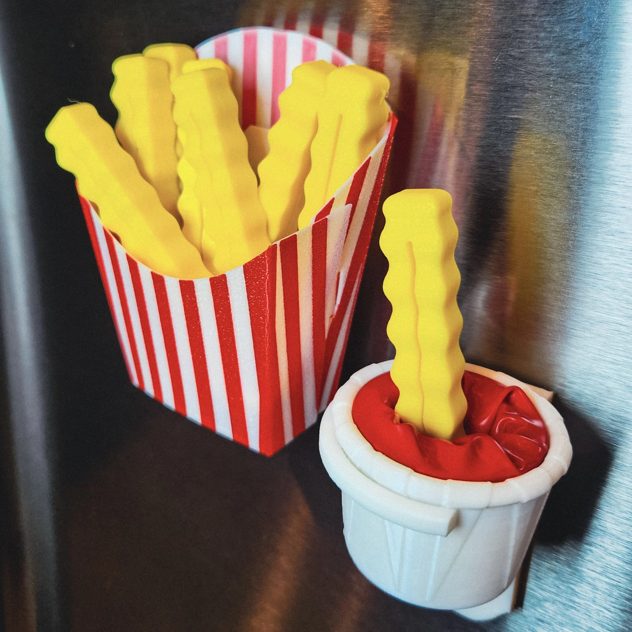 French Fry Chip Clips with Ketchup Shooter