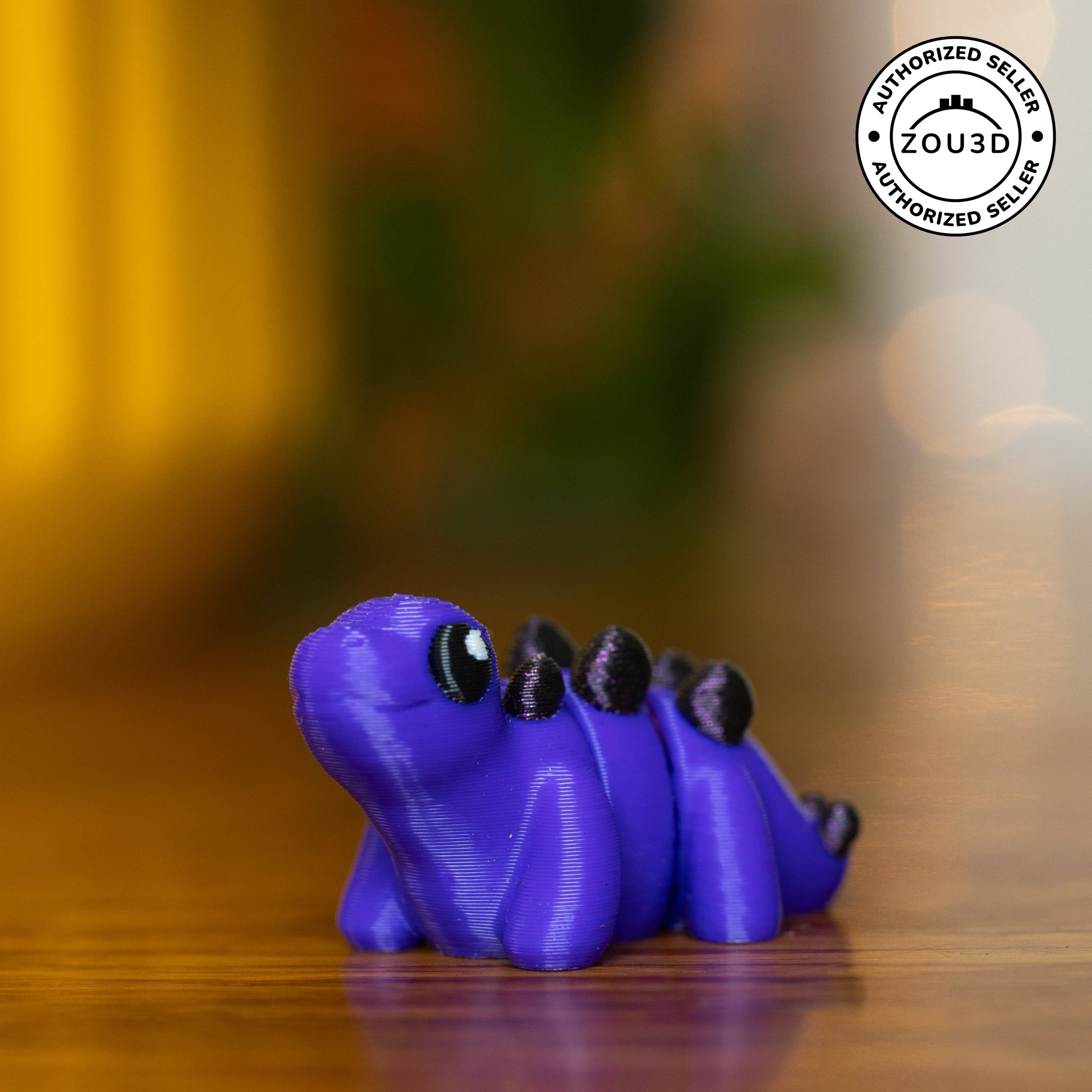 Mini Sparkly Purple Stegosaurus