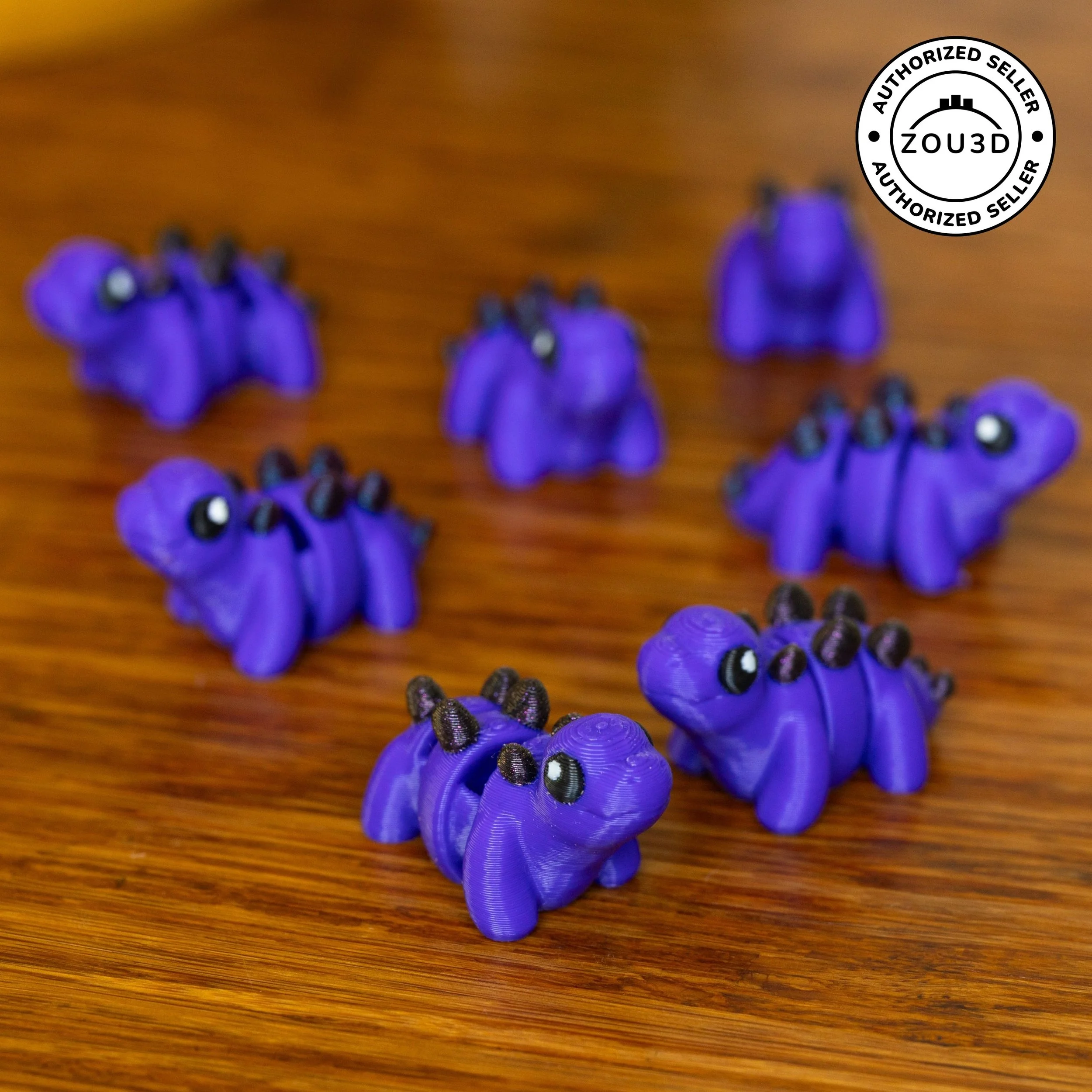 Mini Sparkly Purple Stegosaurus