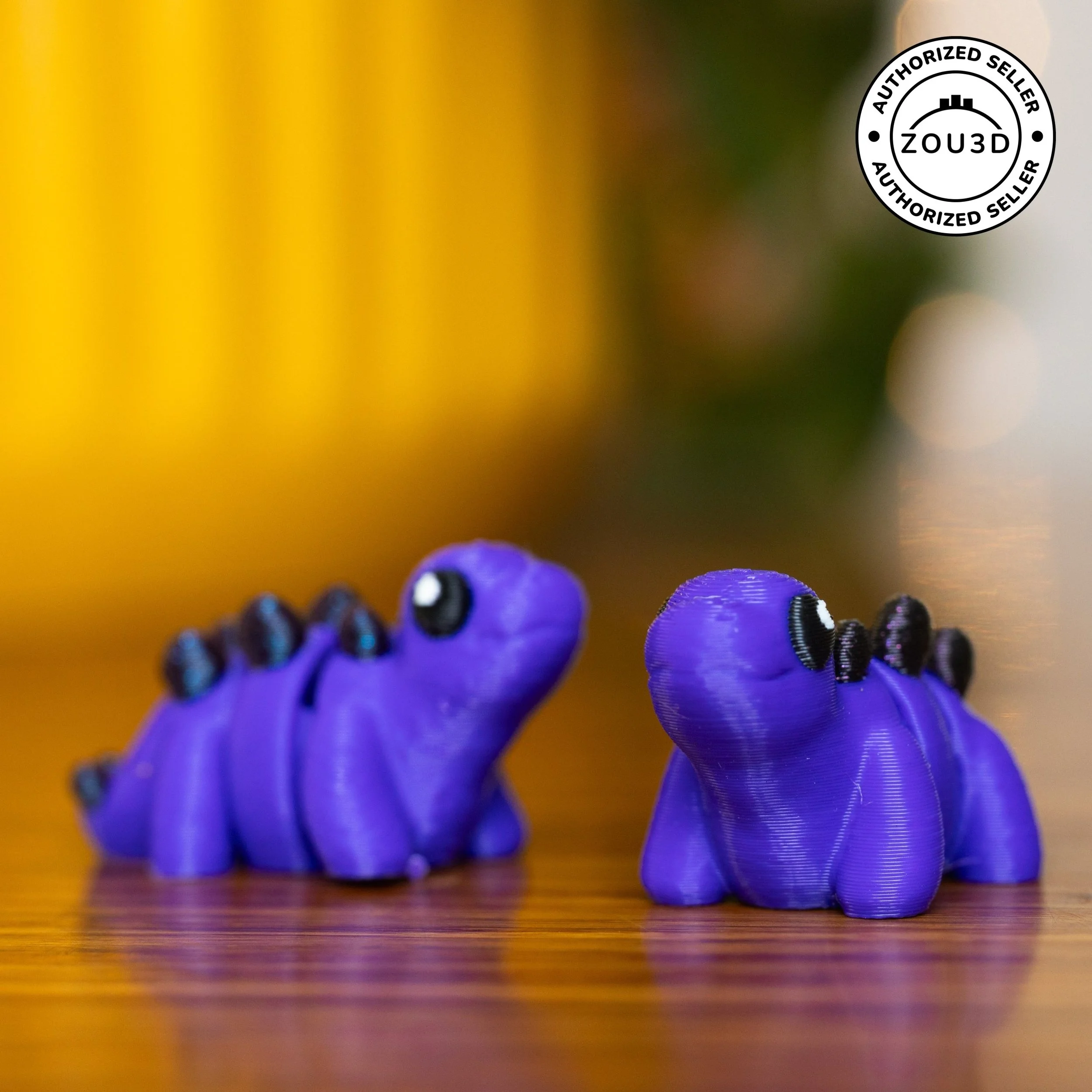 Mini Sparkly Purple Stegosaurus