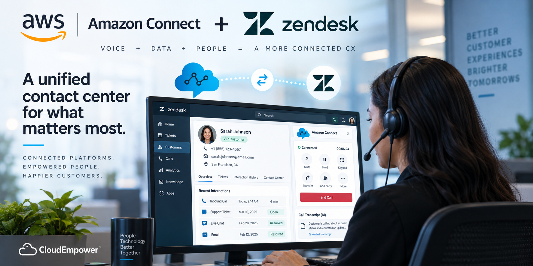 Amazon Connect Zendesk Integration: How to Build a Unified Contact Center