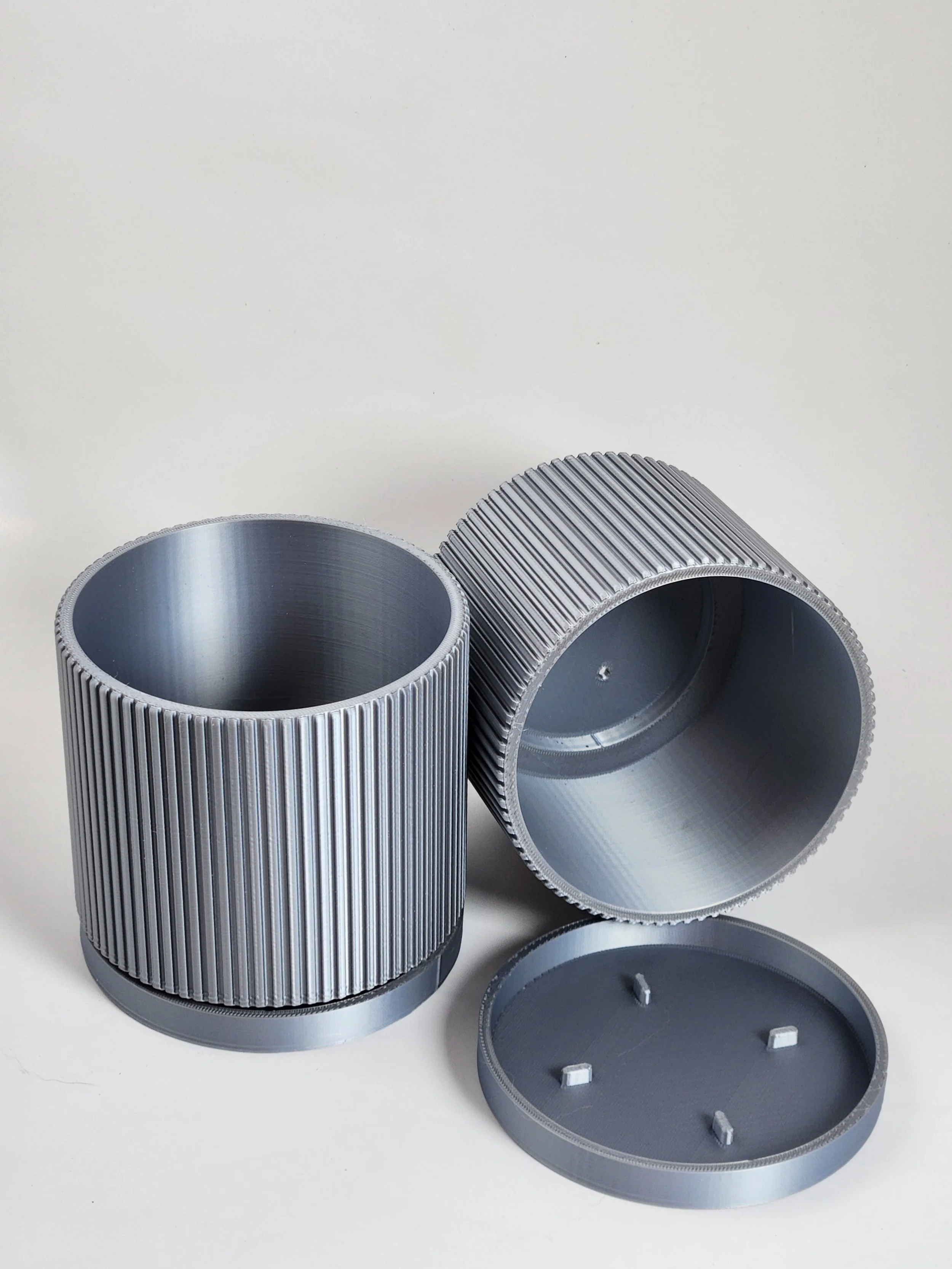 Ribbed Mid Century Modern Pot