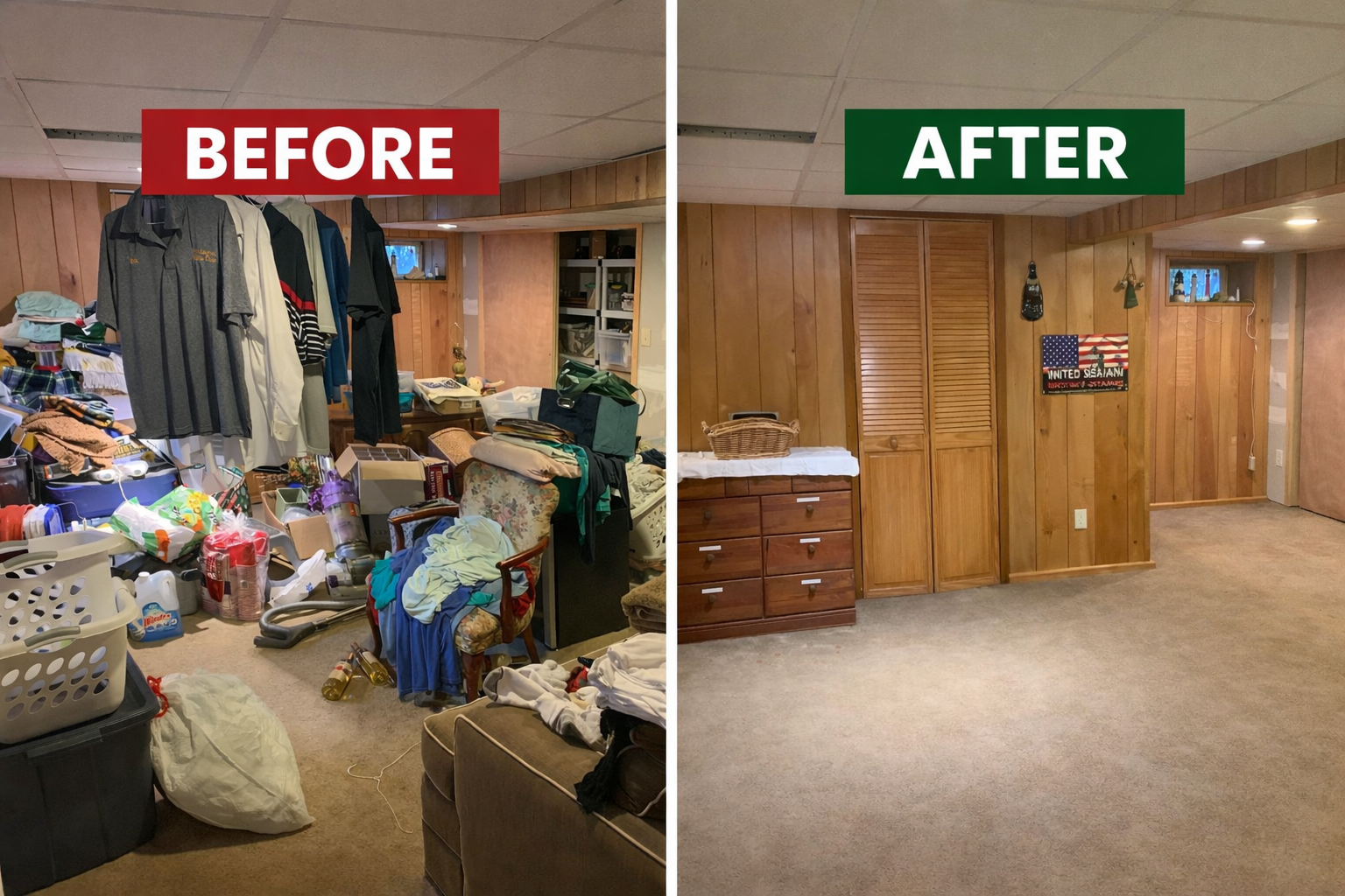 Clean out Junk Removal Basement