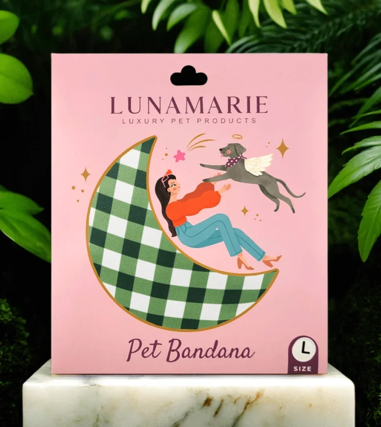 LunaMarie Bandana- Olive Plaid